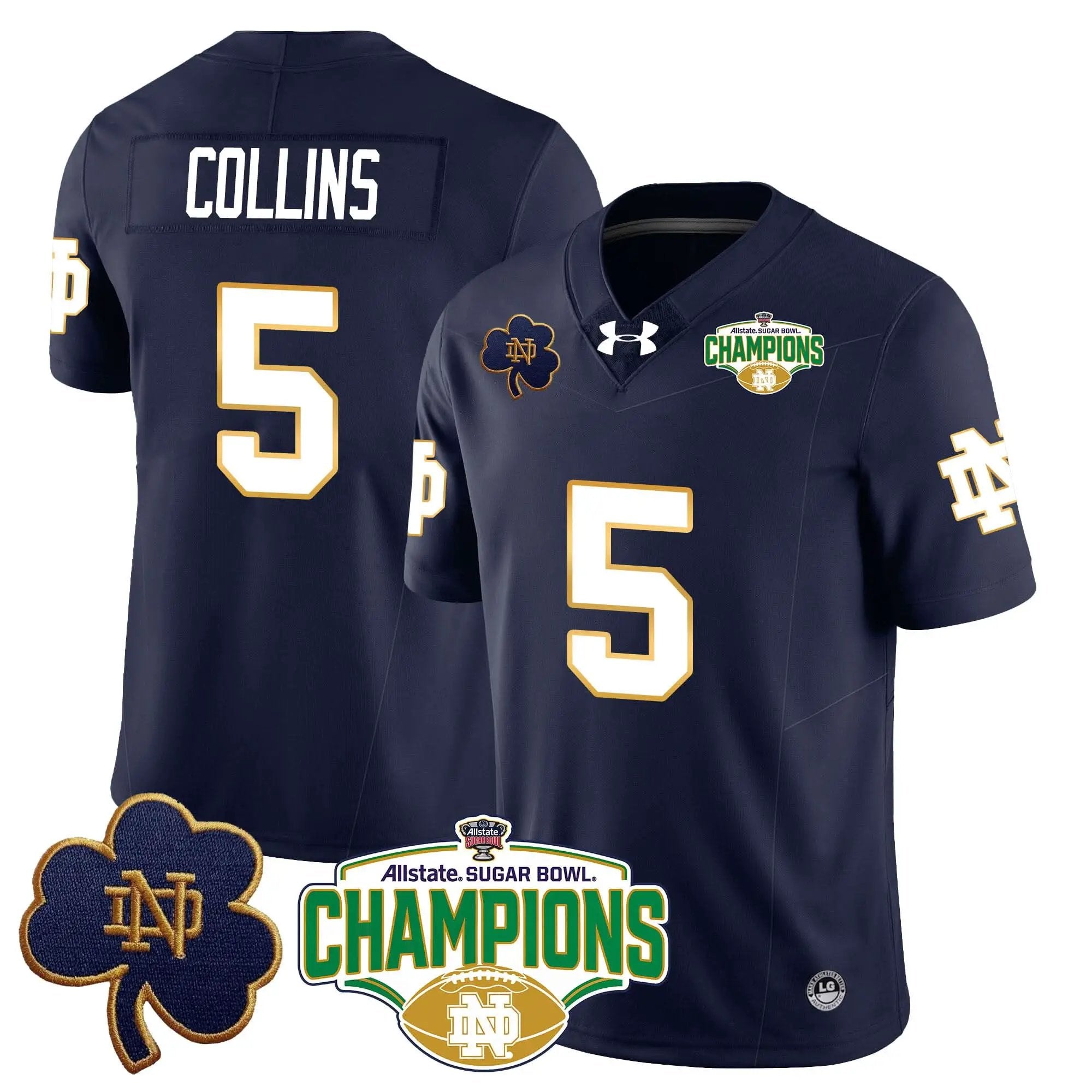 NDFI 2025 Sugar Bowl Champions Jersey by Notre Dame Fighting Irish
