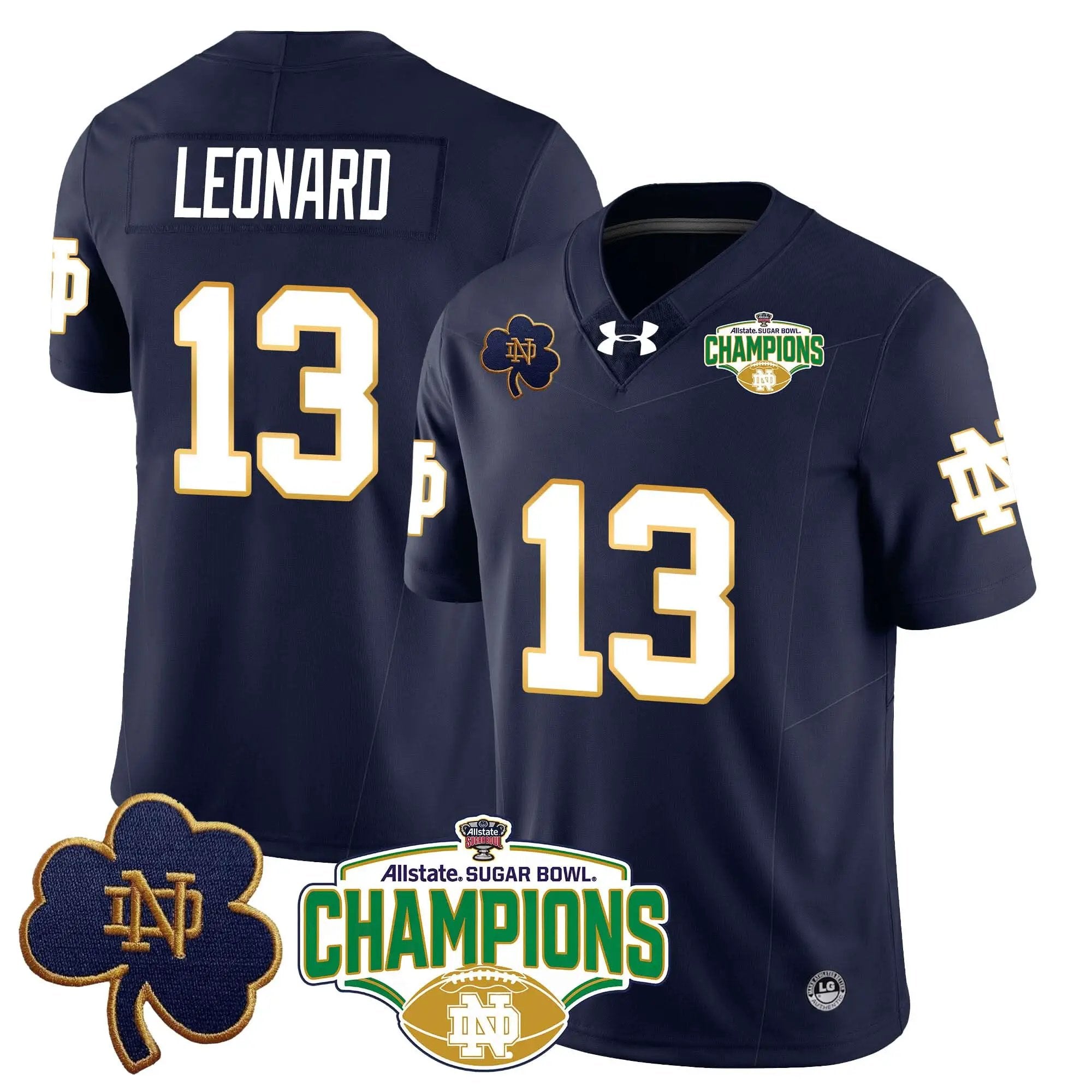 NDFI 2025 Sugar Bowl Champions Jersey by Notre Dame Fighting Irish