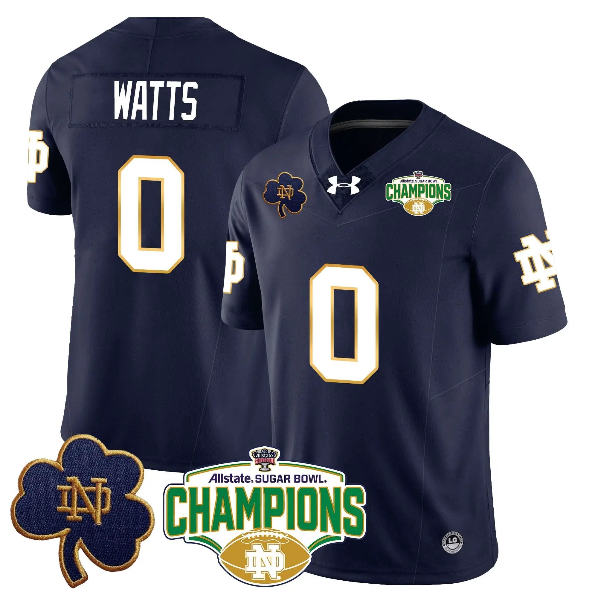 NDFI 2025 Sugar Bowl Champions Jersey by Notre Dame Fighting Irish