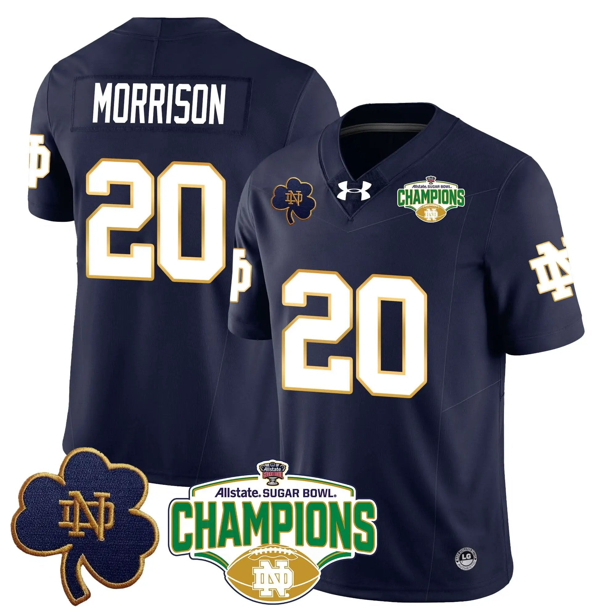 NDFI 2025 Sugar Bowl Champions Jersey by Notre Dame Fighting Irish