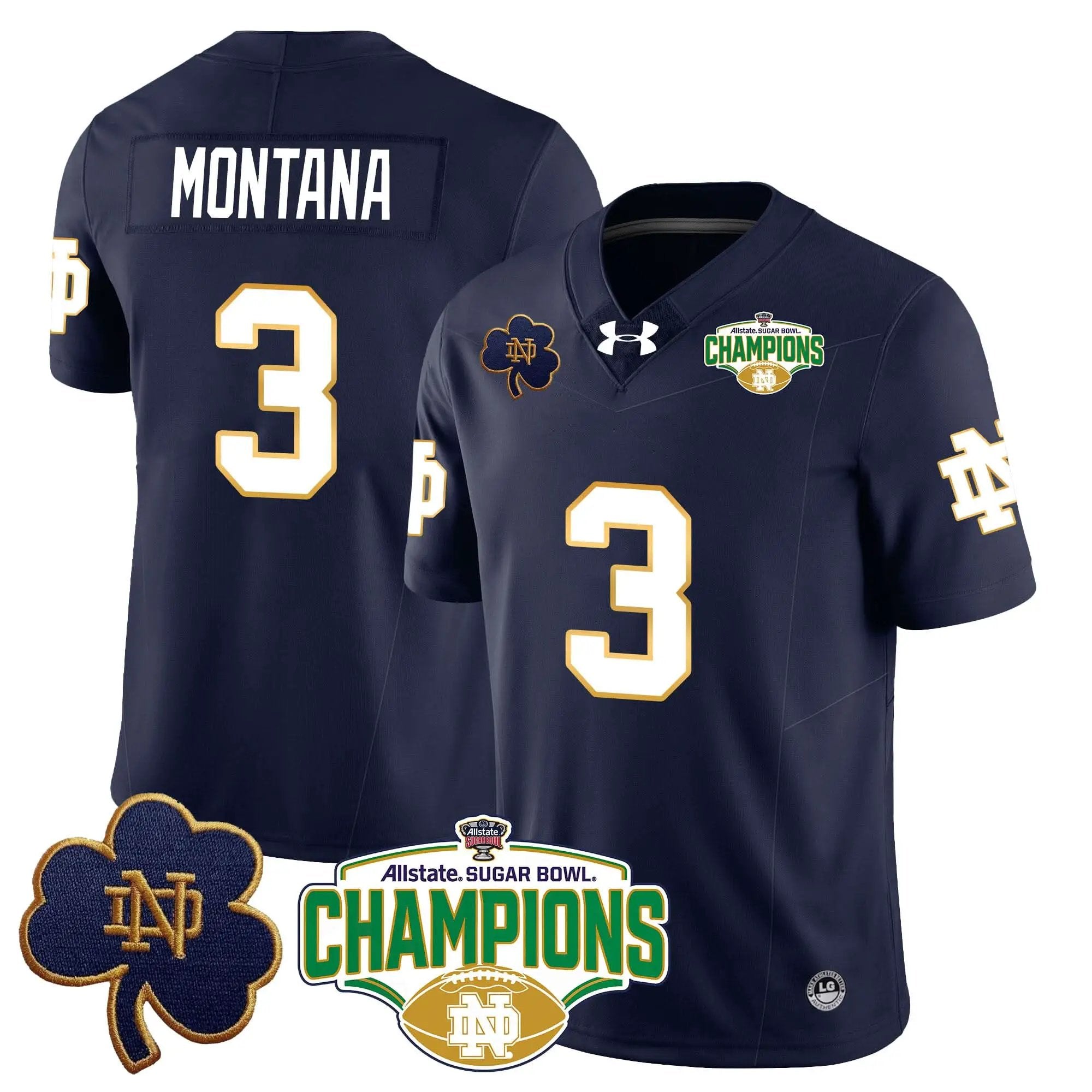 NDFI 2025 Sugar Bowl Champions Jersey by Notre Dame Fighting Irish