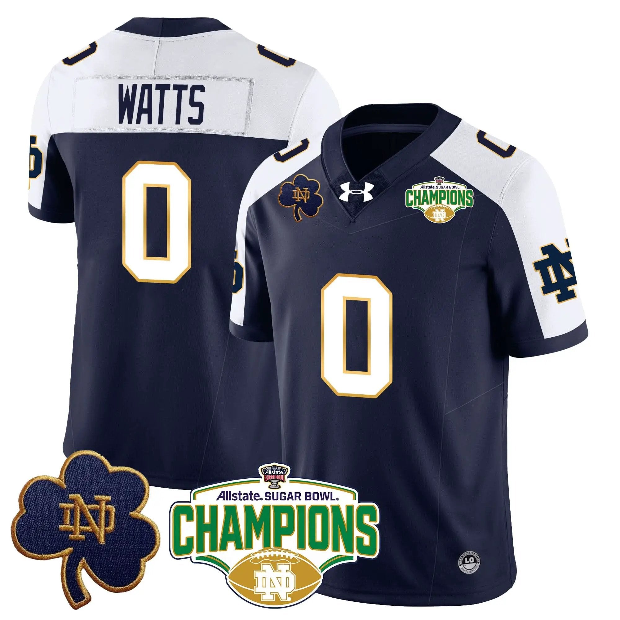 NDFI 2025 Sugar Bowl Champions Jersey by Notre Dame Fighting Irish