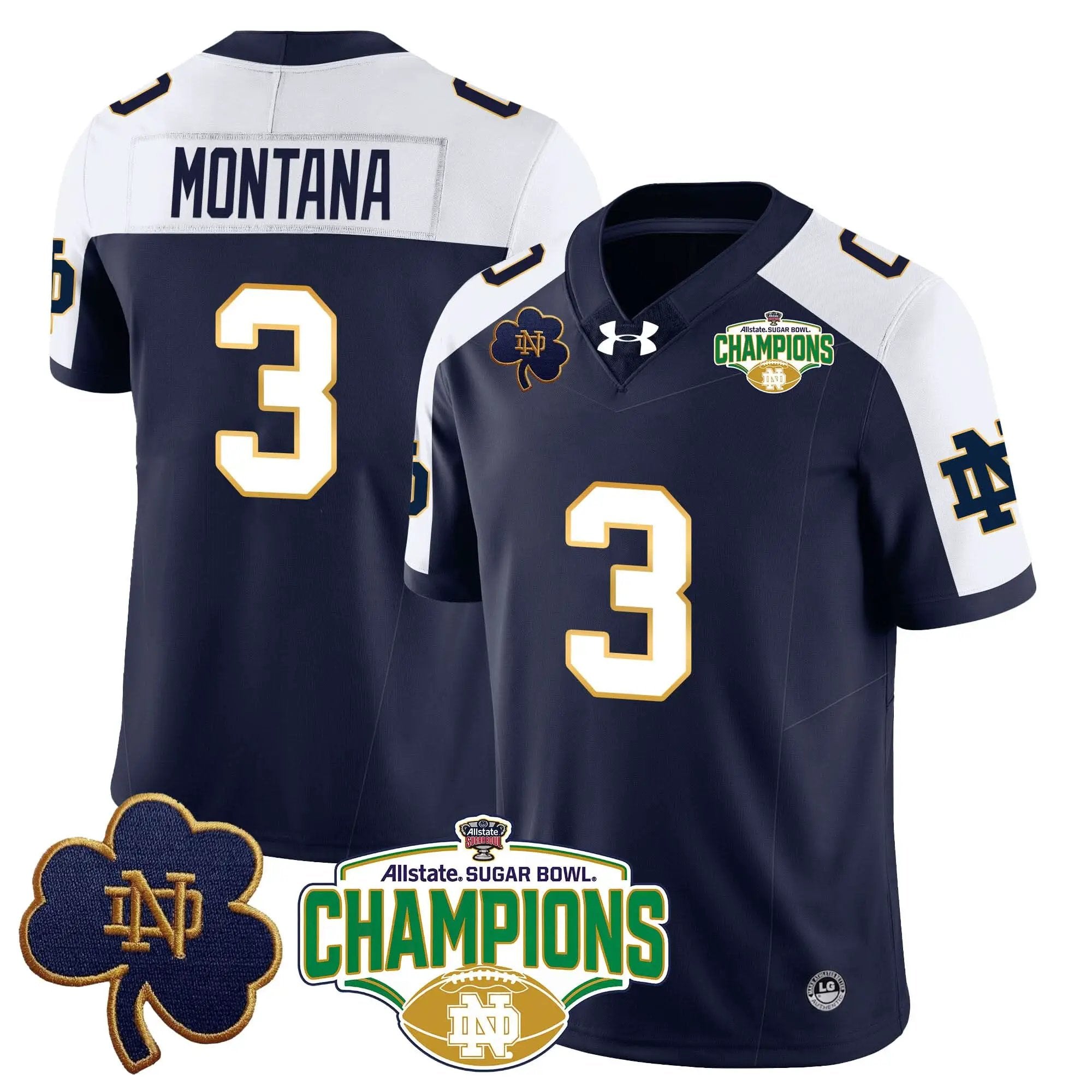 NDFI 2025 Sugar Bowl Champions Jersey by Notre Dame Fighting Irish
