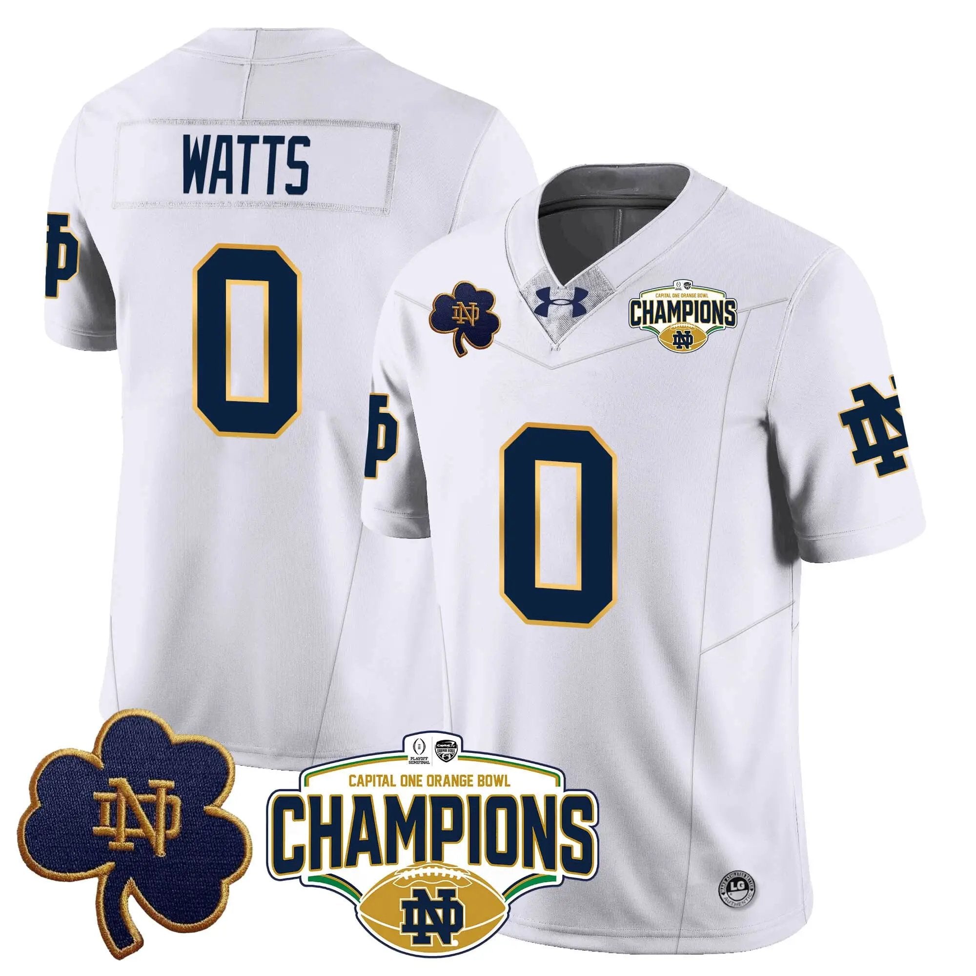 NDFI 2025 Orange Bowl Champions Jersey N5 by Notre Dame Fighting Irish
