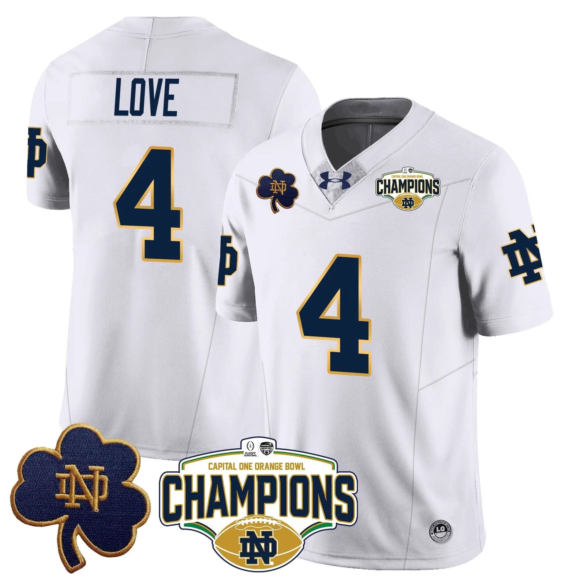 NDFI 2025 Orange Bowl Champions Jersey N5 by Notre Dame Fighting Irish