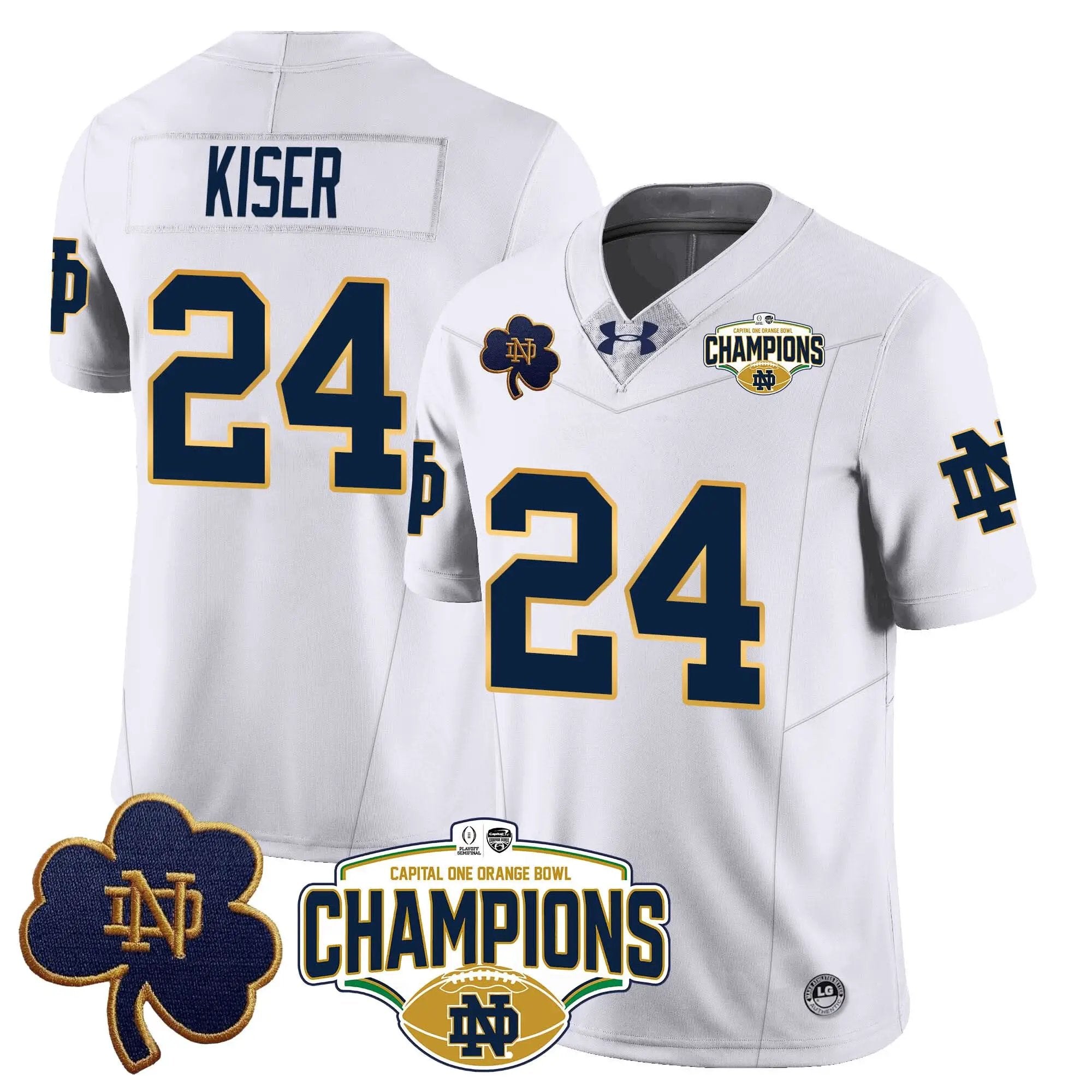 NDFI 2025 Orange Bowl Champions Jersey N5 by Notre Dame Fighting Irish