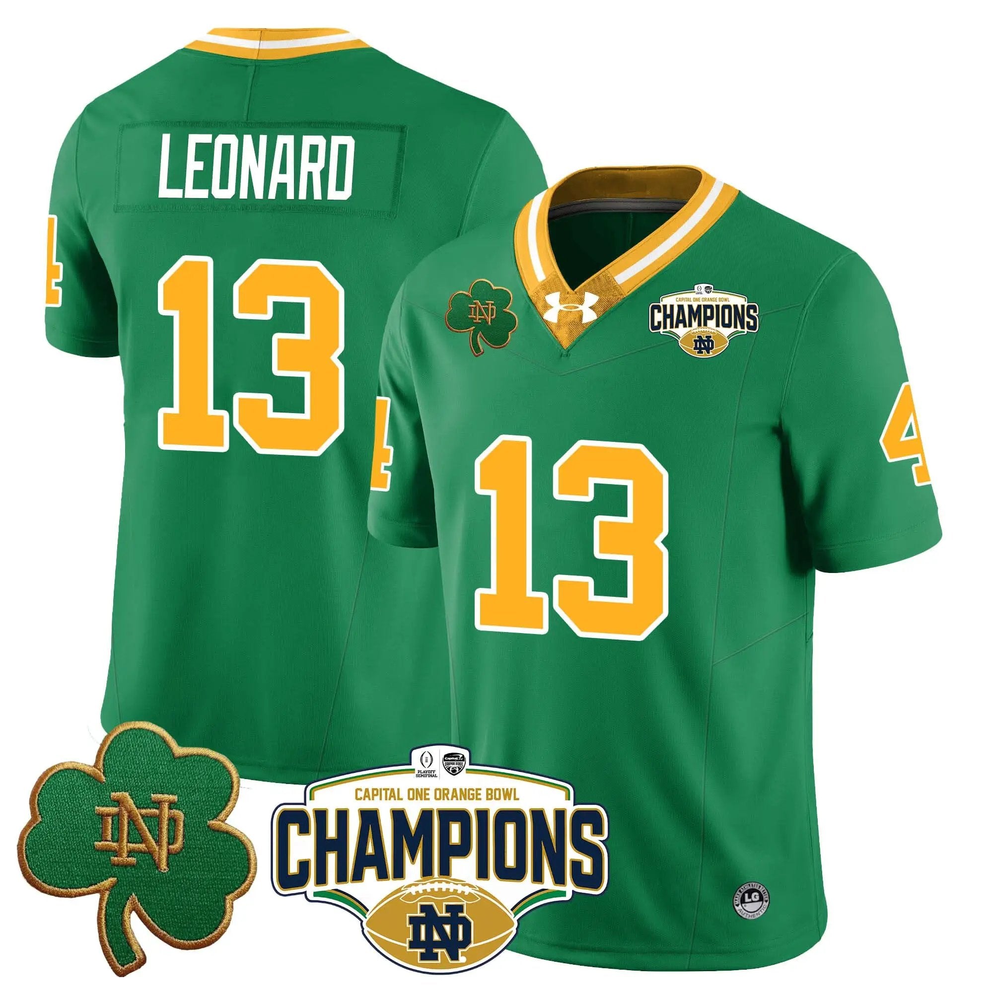 NDFI 2025 Orange Bowl Champions Jersey N5 by Notre Dame Fighting Irish