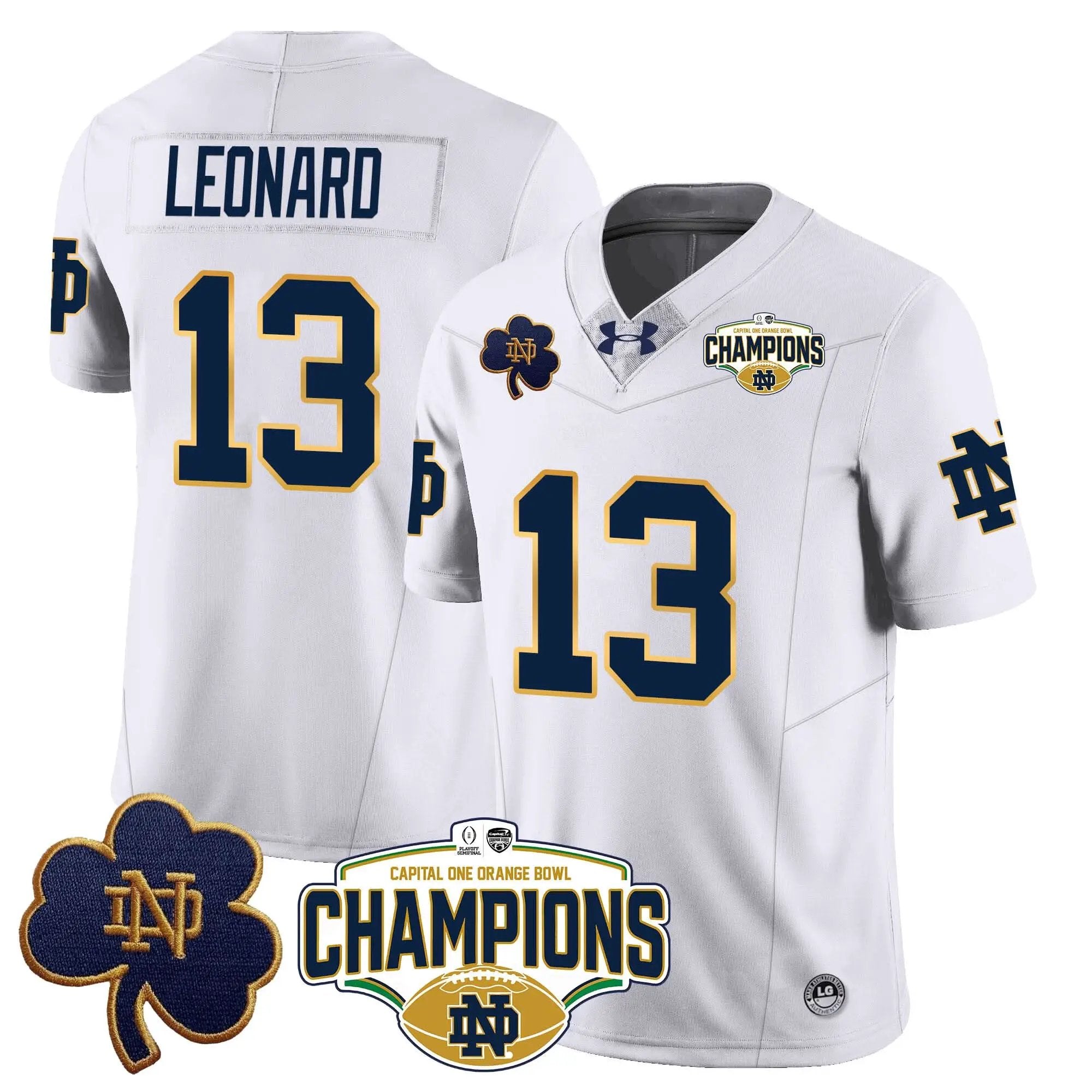 NDFI 2025 Orange Bowl Champions Jersey N5 by Notre Dame Fighting Irish
