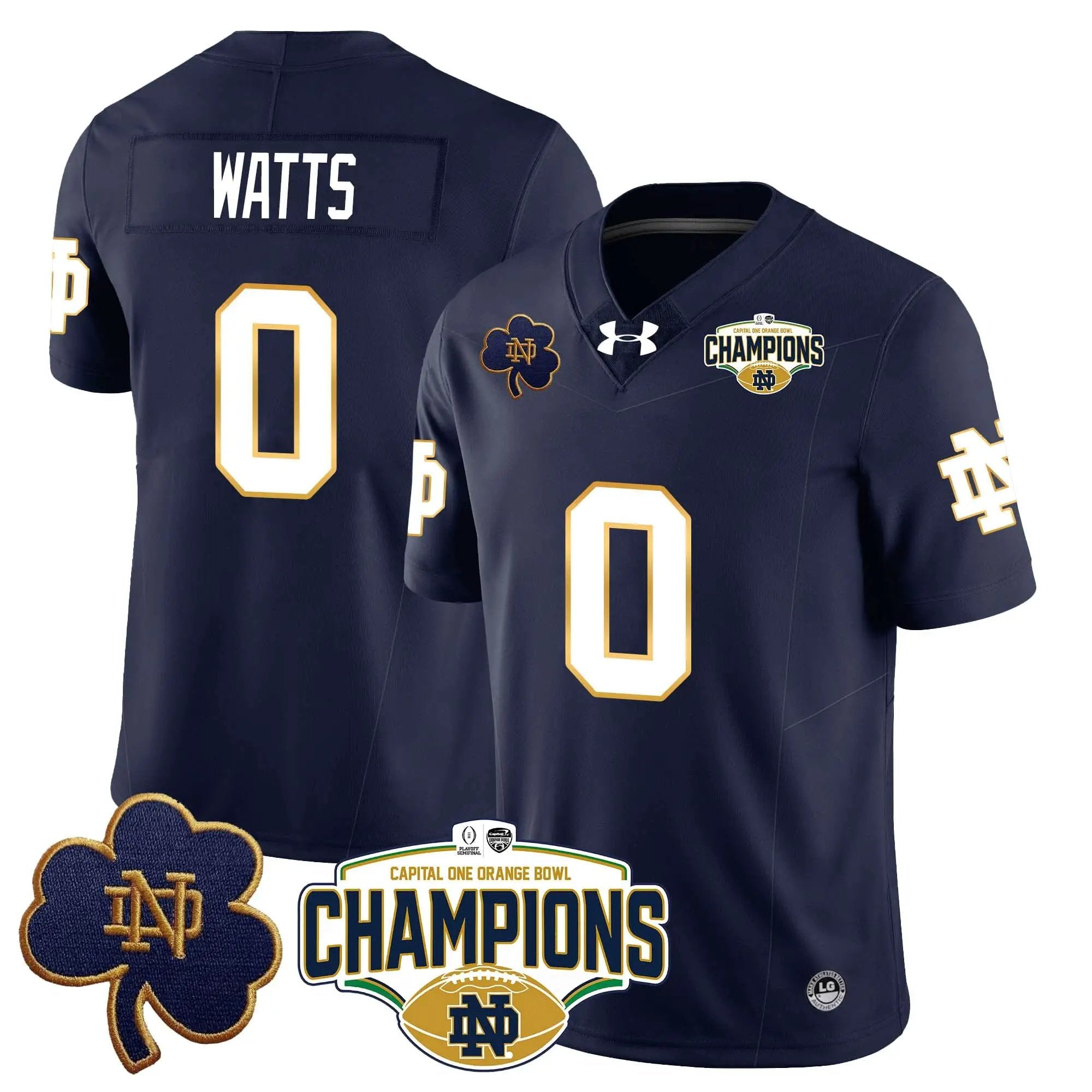 NDFI 2025 Orange Bowl Champions Jersey N5 by Notre Dame Fighting Irish