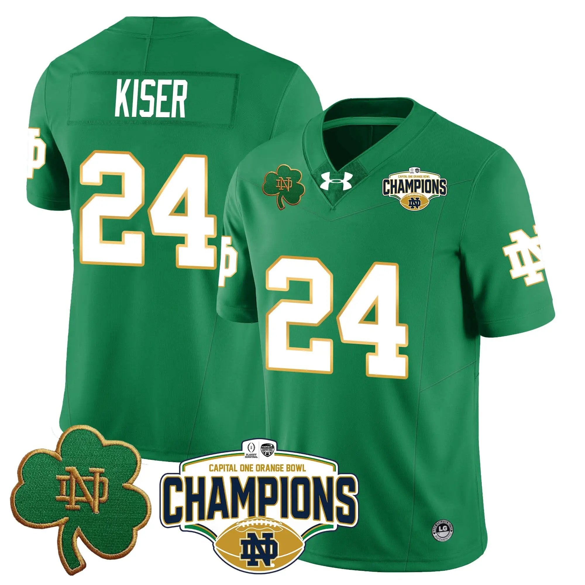 NDFI 2025 Orange Bowl Champions Jersey N5 by Notre Dame Fighting Irish
