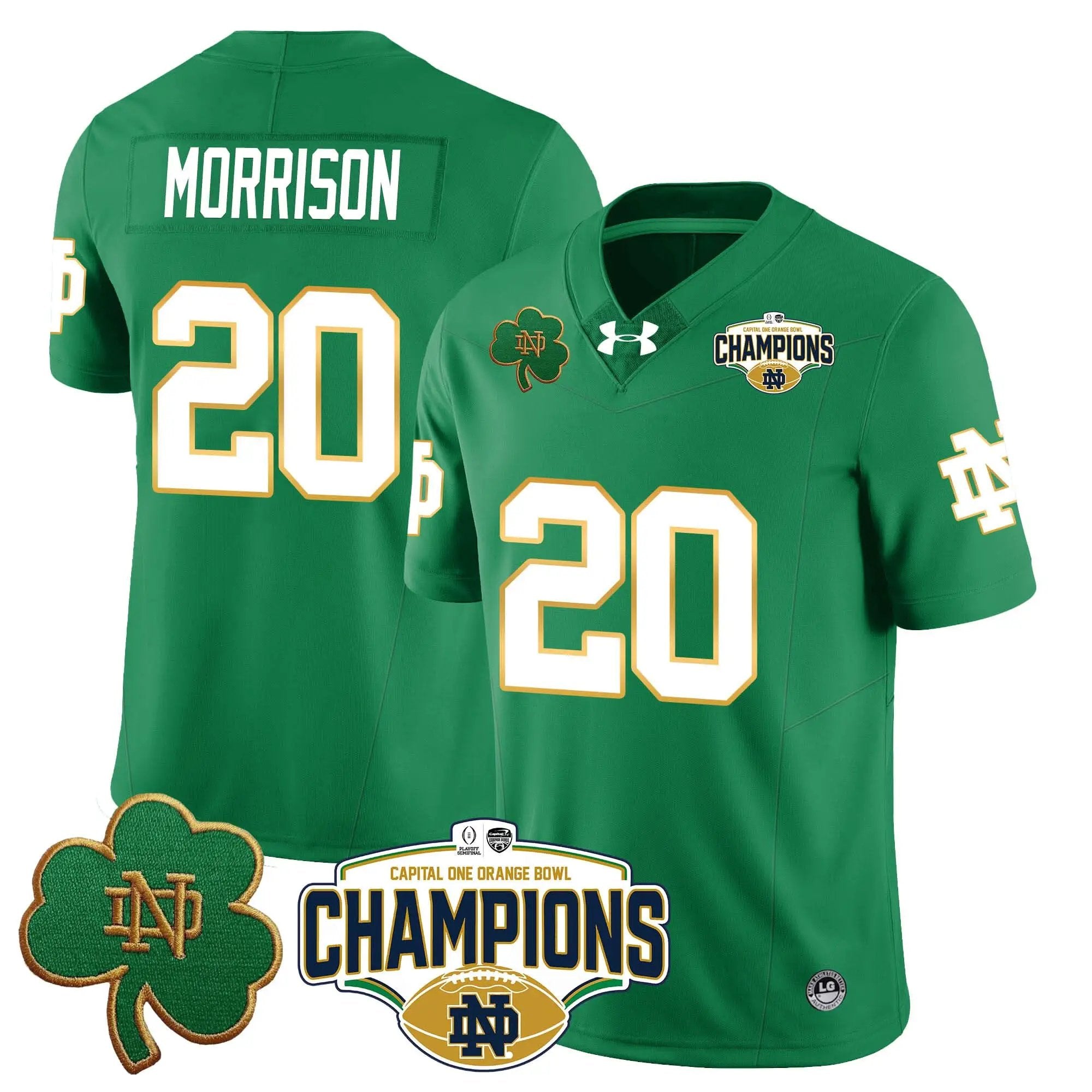NDFI 2025 Orange Bowl Champions Jersey N5 by Notre Dame Fighting Irish