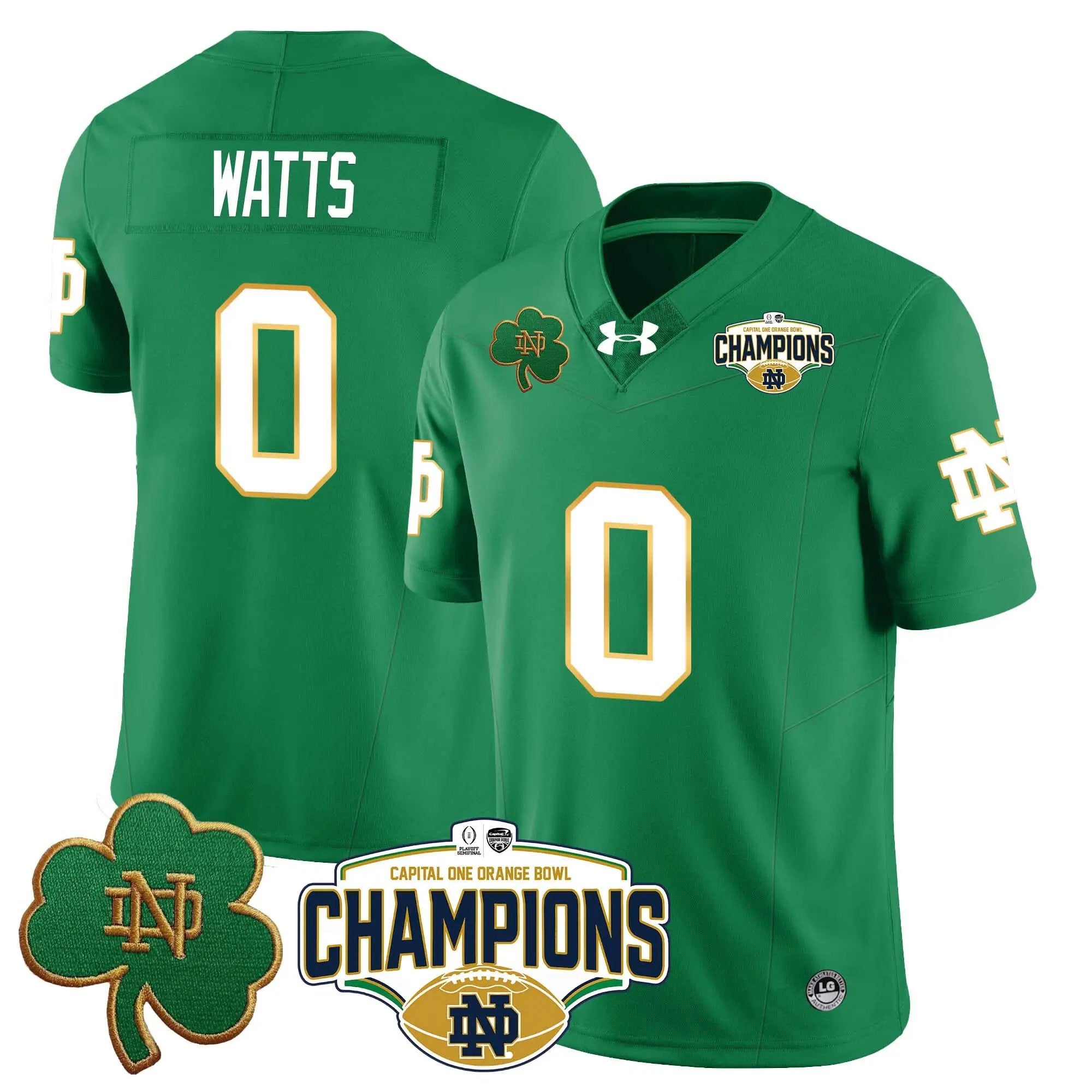NDFI 2025 Orange Bowl Champions Jersey N5 by Notre Dame Fighting Irish