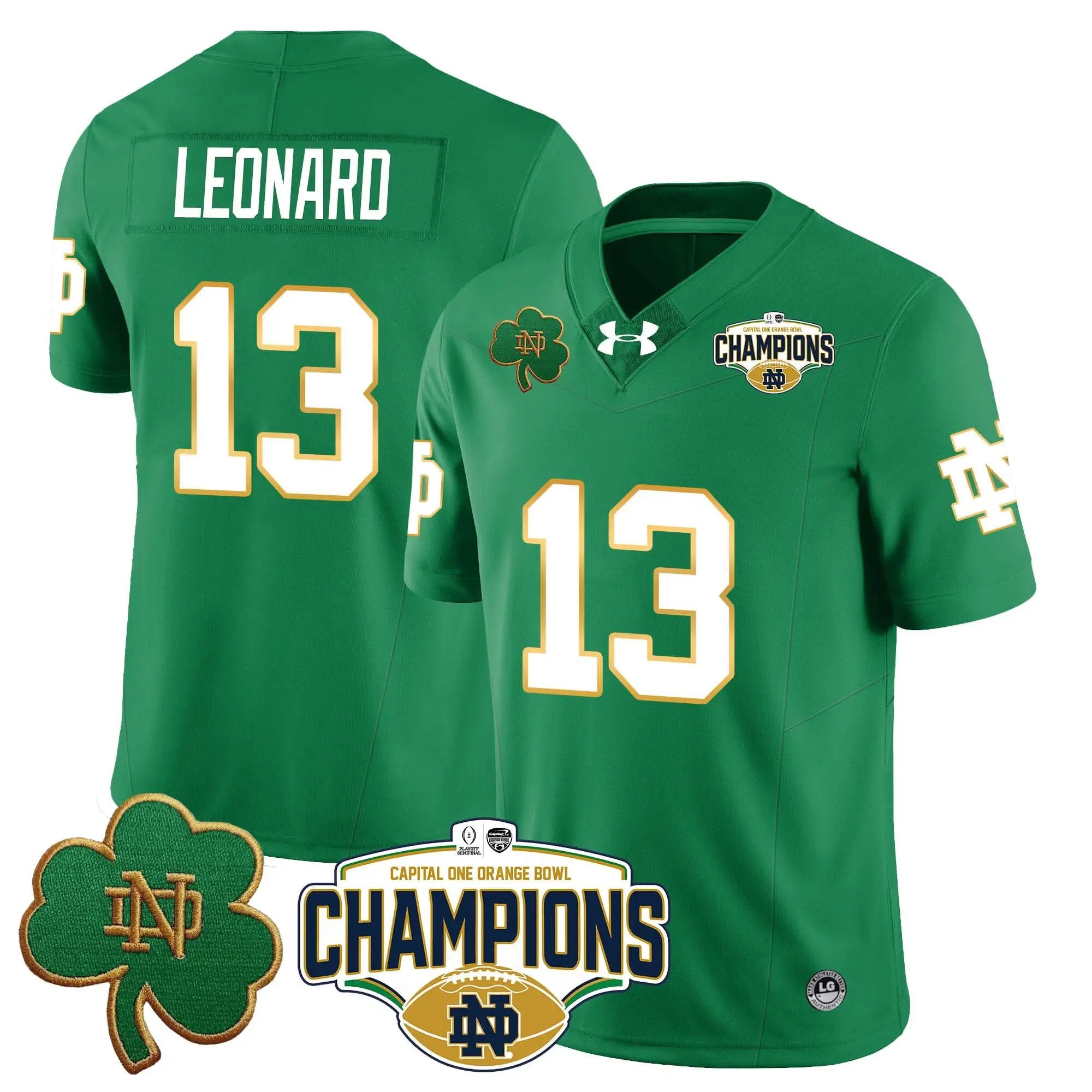 NDFI 2025 Orange Bowl Champions Jersey N5 by Notre Dame Fighting Irish