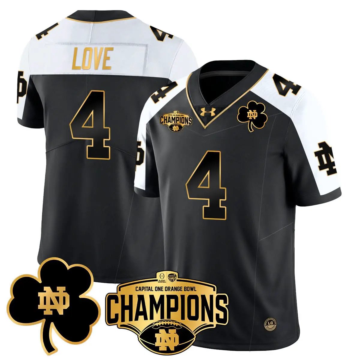 NDFI 2025 Orange Bowl Champions Jersey N5 by Notre Dame Fighting Irish