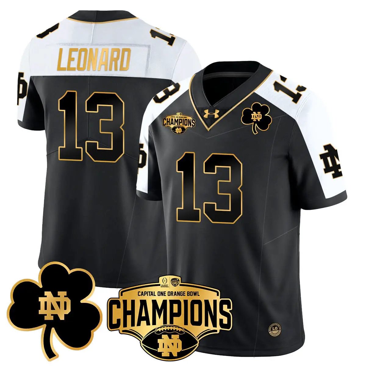 NDFI 2025 Orange Bowl Champions Jersey N5 by Notre Dame Fighting Irish