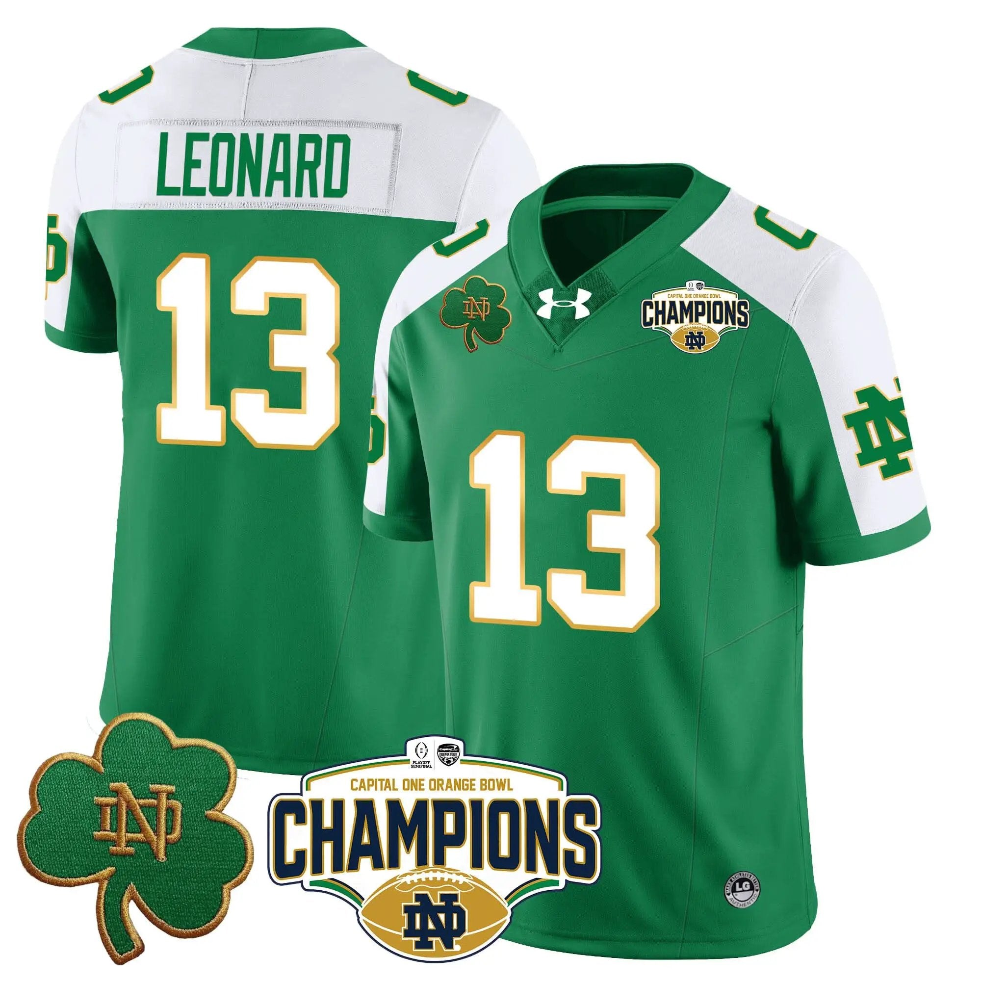 NDFI 2025 Orange Bowl Champions Jersey N5 by Notre Dame Fighting Irish