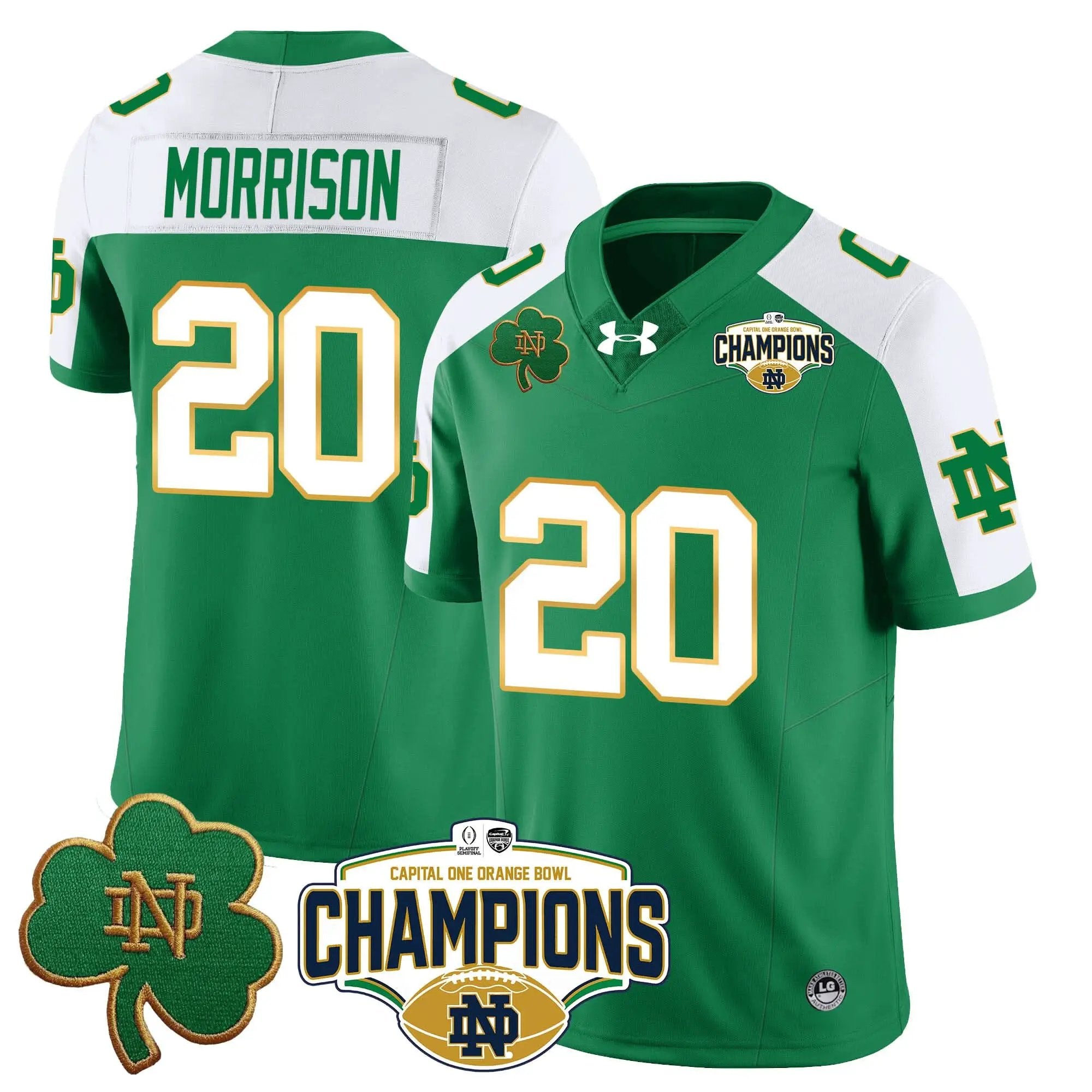 NDFI 2025 Orange Bowl Champions Jersey N5 by Notre Dame Fighting Irish