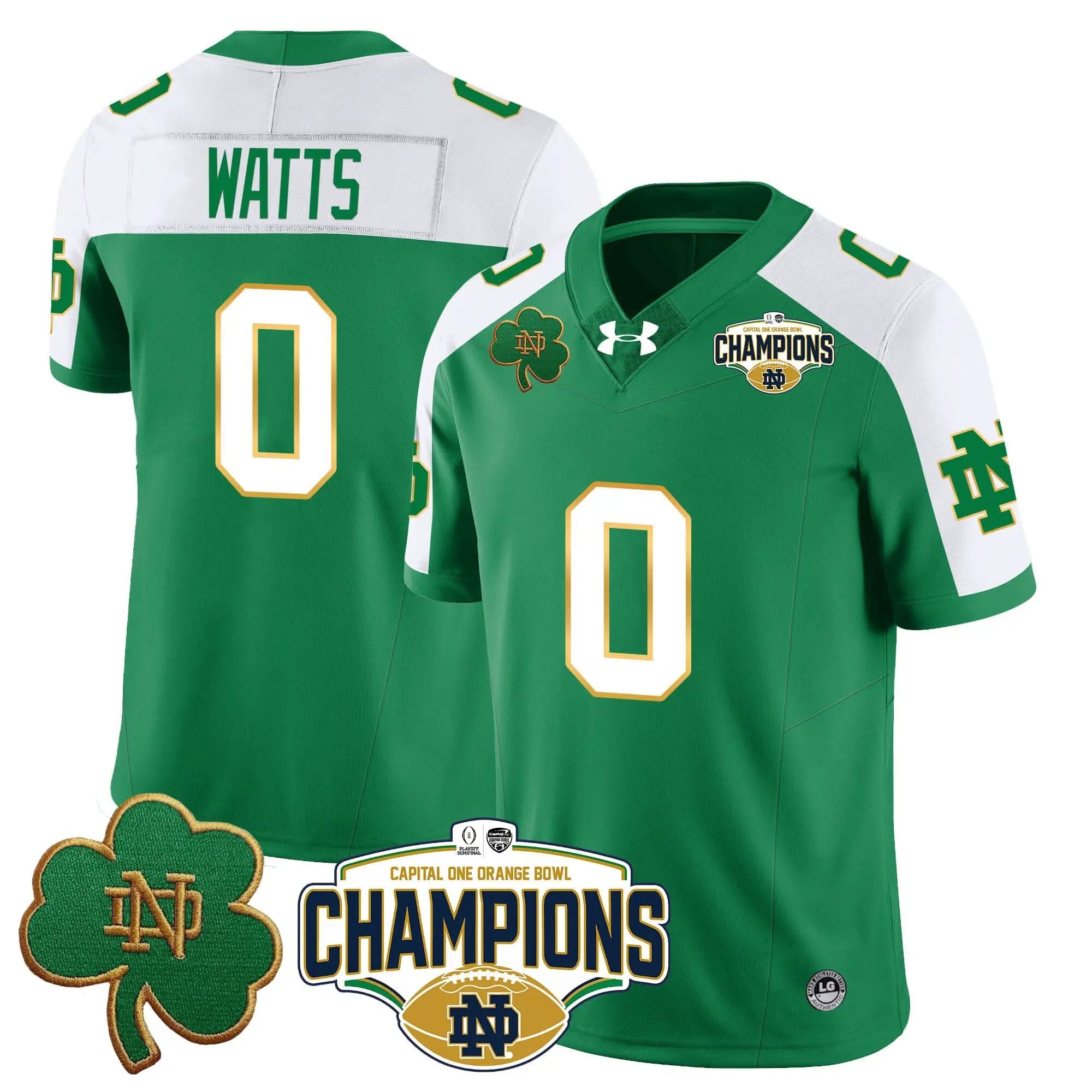 NDFI 2025 Orange Bowl Champions Jersey N5 by Notre Dame Fighting Irish