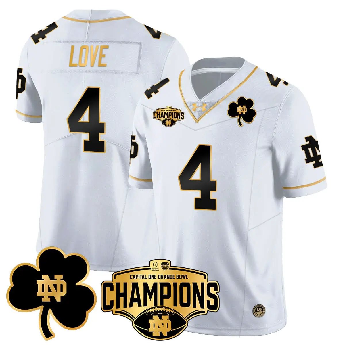 NDFI 2025 Orange Bowl Champions Jersey N5 by Notre Dame Fighting Irish