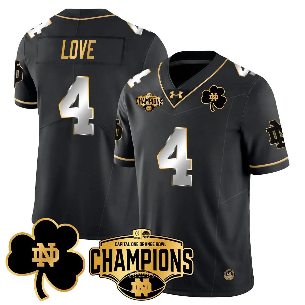 NDFI 2025 Orange Bowl Champions Jersey N5 by Notre Dame Fighting Irish