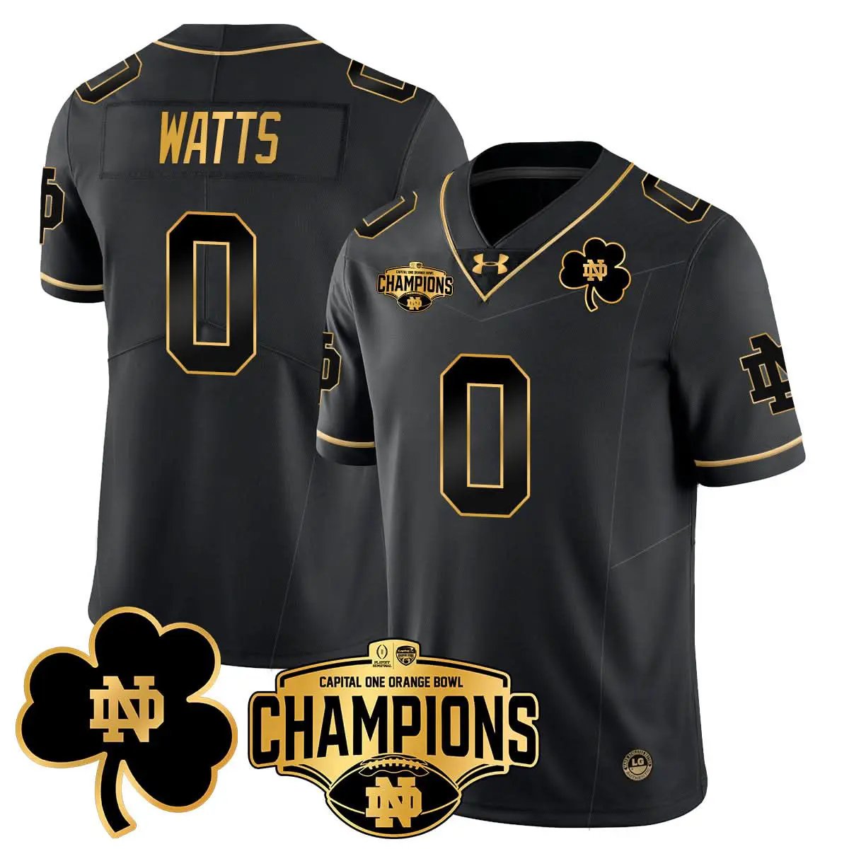 NDFI 2025 Orange Bowl Champions Jersey N5 by Notre Dame Fighting Irish