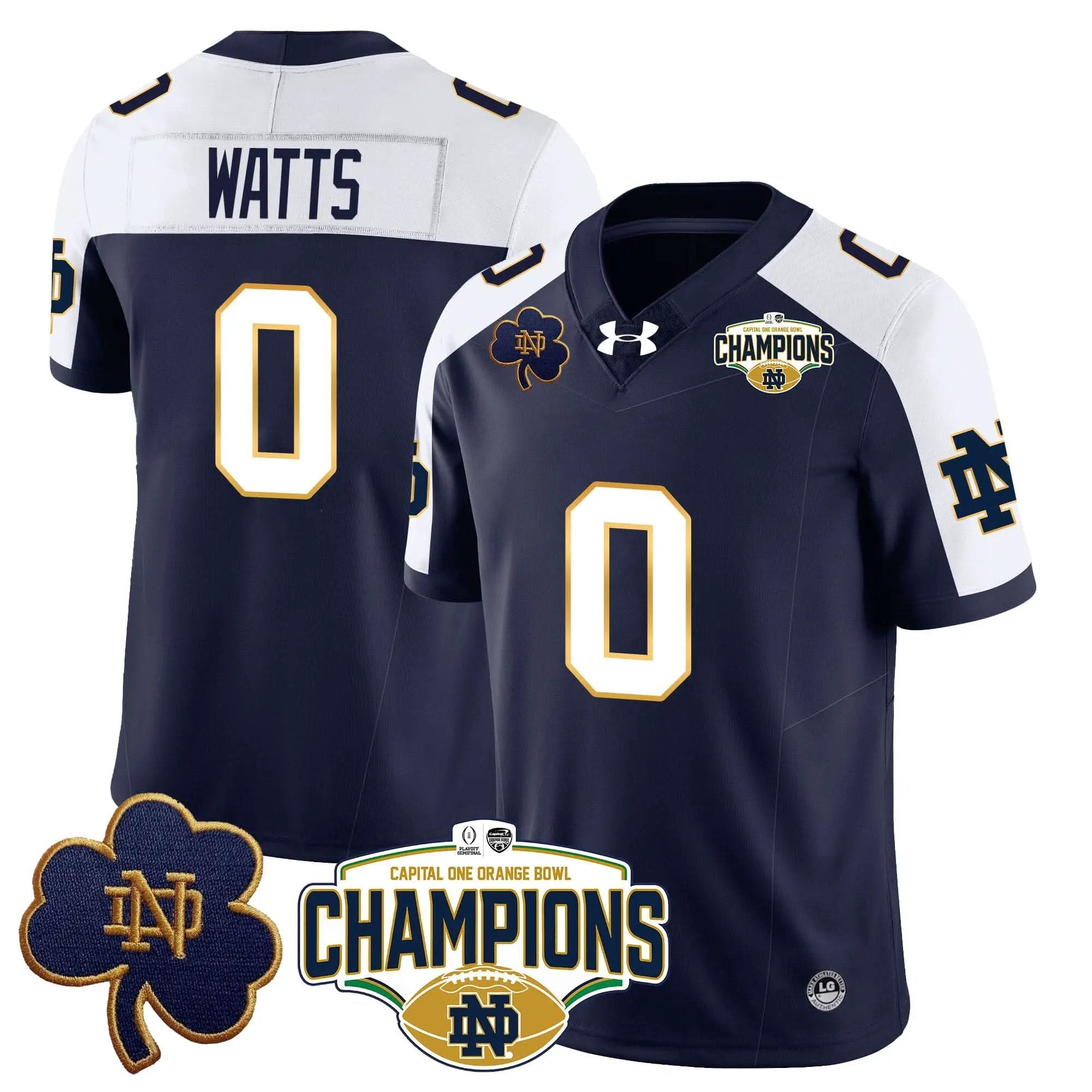 NDFI 2025 Orange Bowl Champions Jersey N5 by Notre Dame Fighting Irish