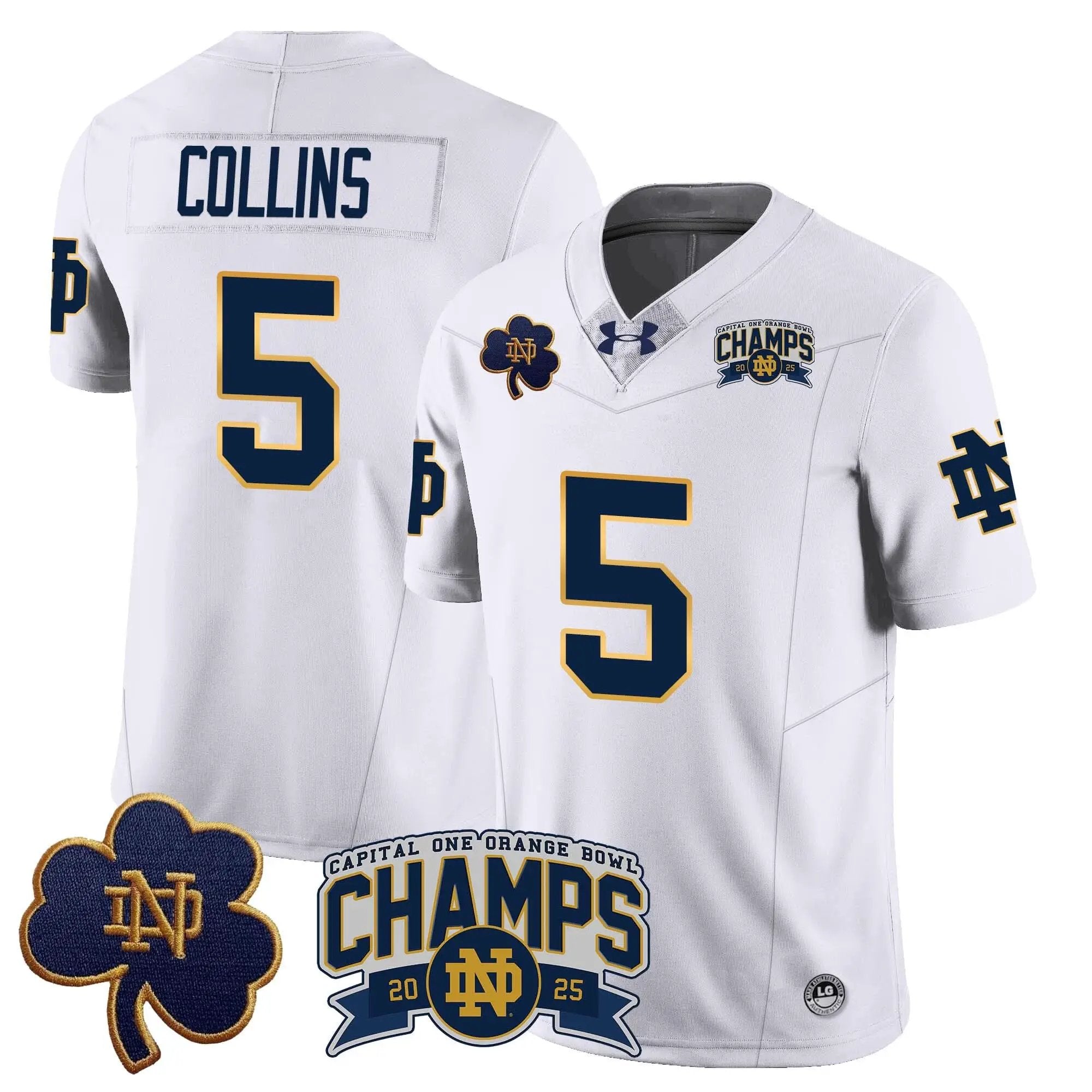 NDFI 2025 Orange Bowl Champions Jersey N6 by Notre Dame Fighting Irish