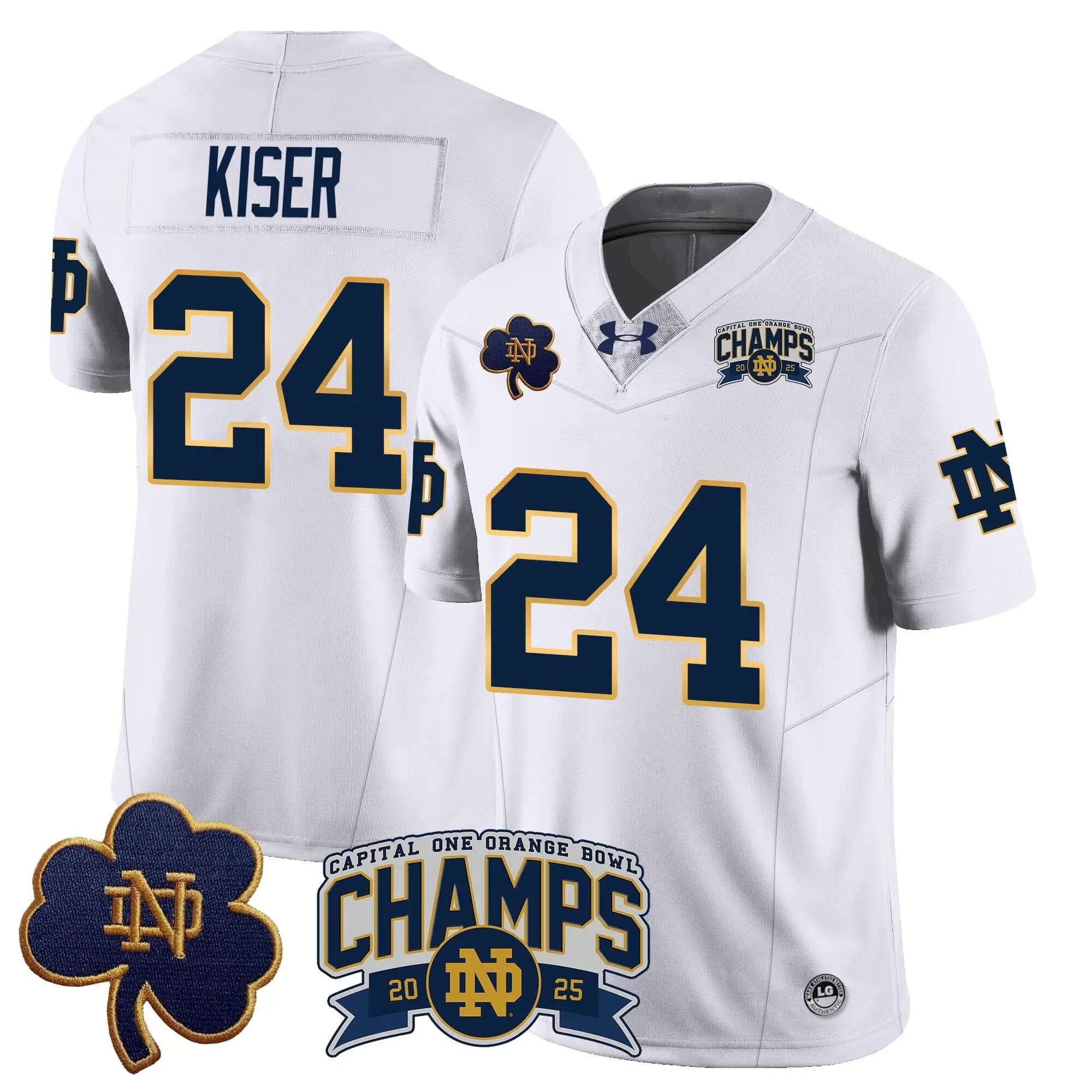 NDFI 2025 Orange Bowl Champions Jersey N6 by Notre Dame Fighting Irish