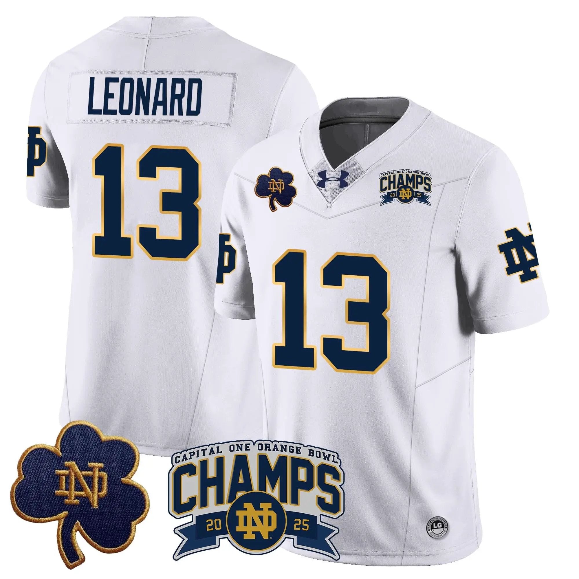 NDFI 2025 Orange Bowl Champions Jersey N6 by Notre Dame Fighting Irish