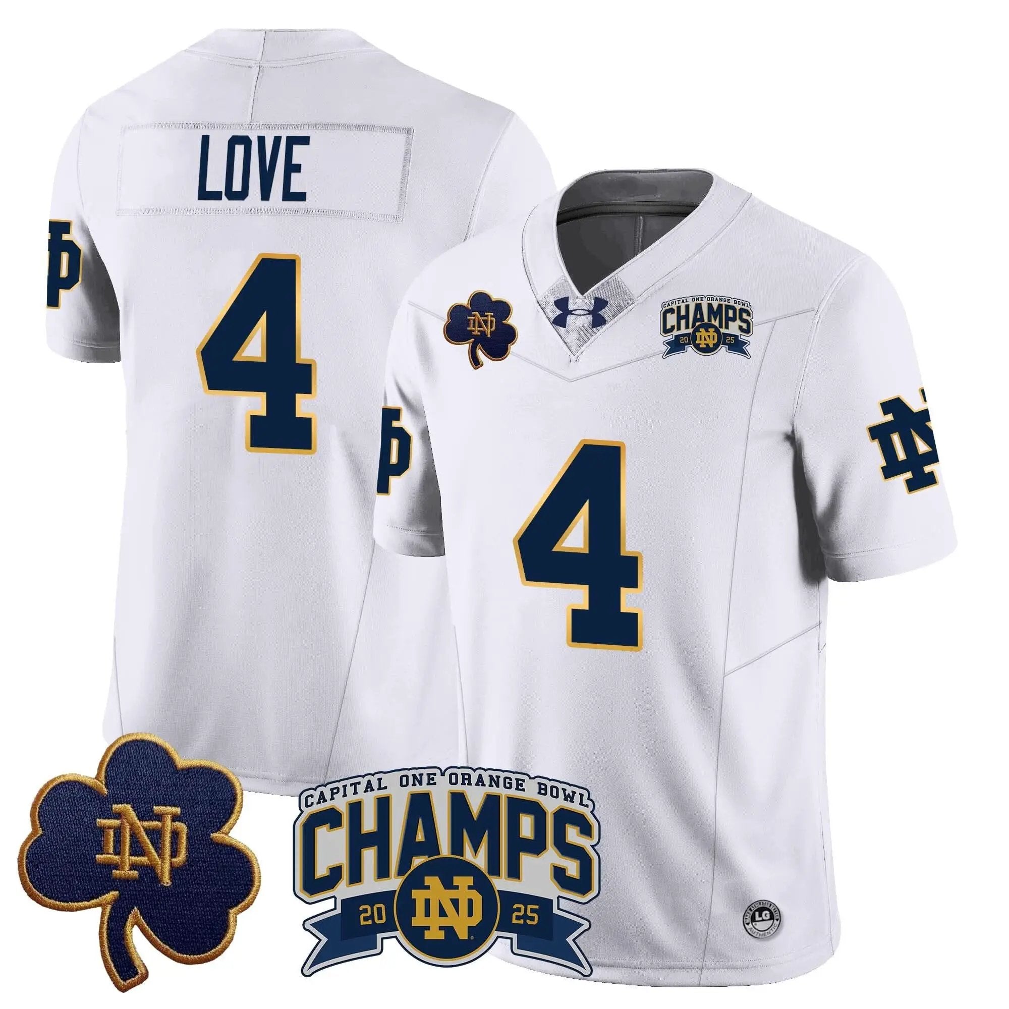NDFI 2025 Orange Bowl Champions Jersey N6 by Notre Dame Fighting Irish