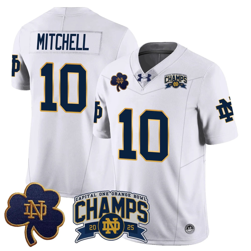 NDFI 2025 Orange Bowl Champions Jersey N6 by Notre Dame Fighting Irish