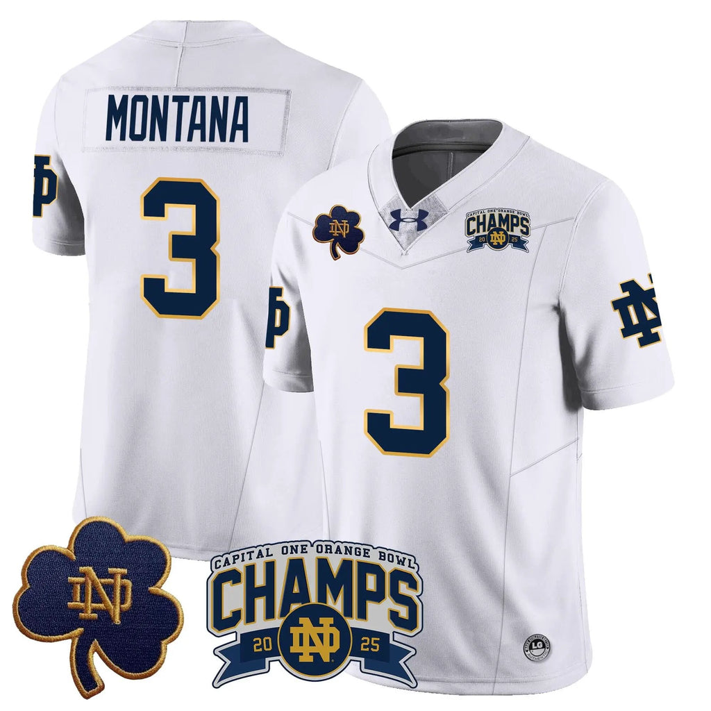 NDFI 2025 Orange Bowl Champions Jersey N6 by Notre Dame Fighting Irish