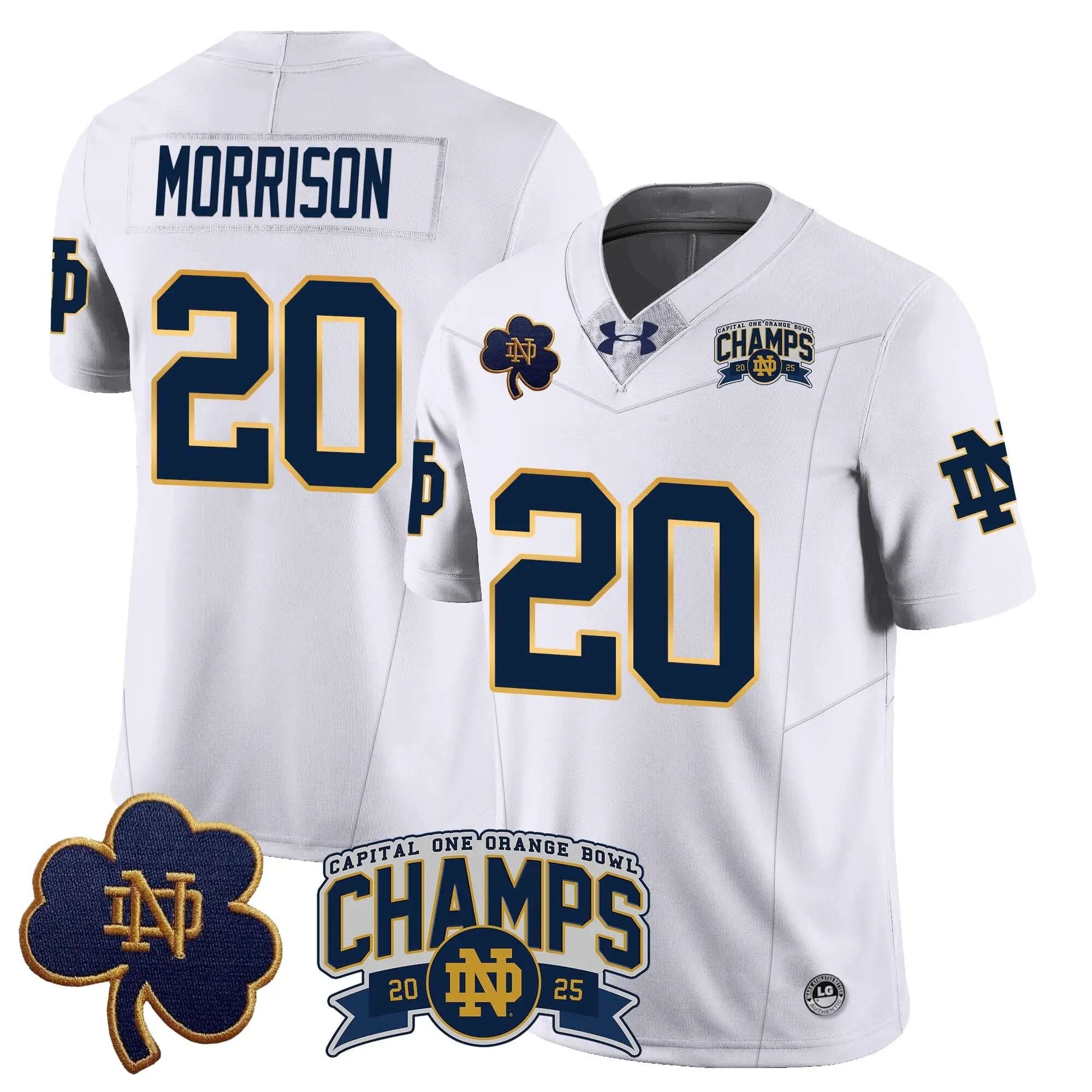 NDFI 2025 Orange Bowl Champions Jersey N6 by Notre Dame Fighting Irish