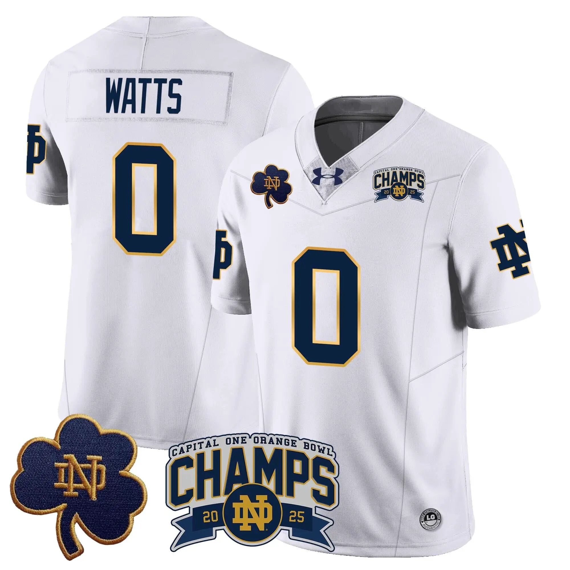 NDFI 2025 Orange Bowl Champions Jersey N6 by Notre Dame Fighting Irish