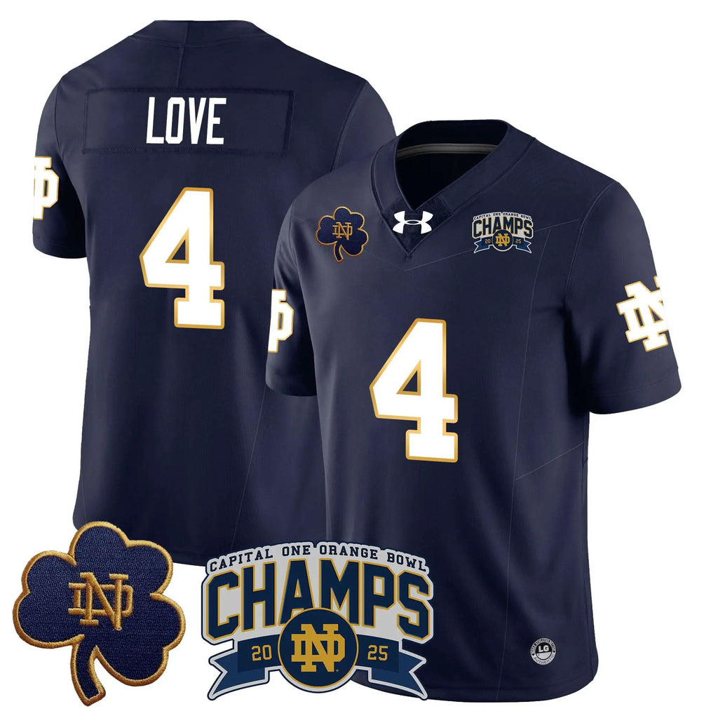 NDFI 2025 Orange Bowl Champions Jersey N6 by Notre Dame Fighting Irish