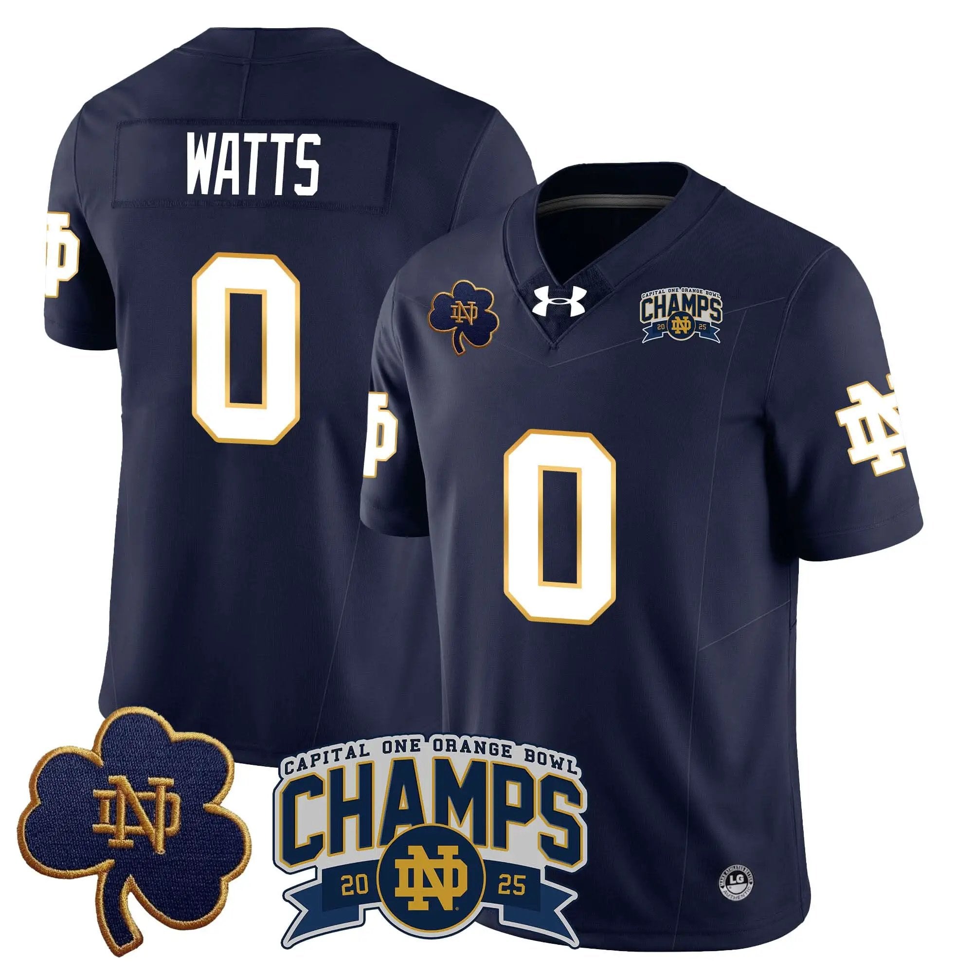 NDFI 2025 Orange Bowl Champions Jersey N6 by Notre Dame Fighting Irish