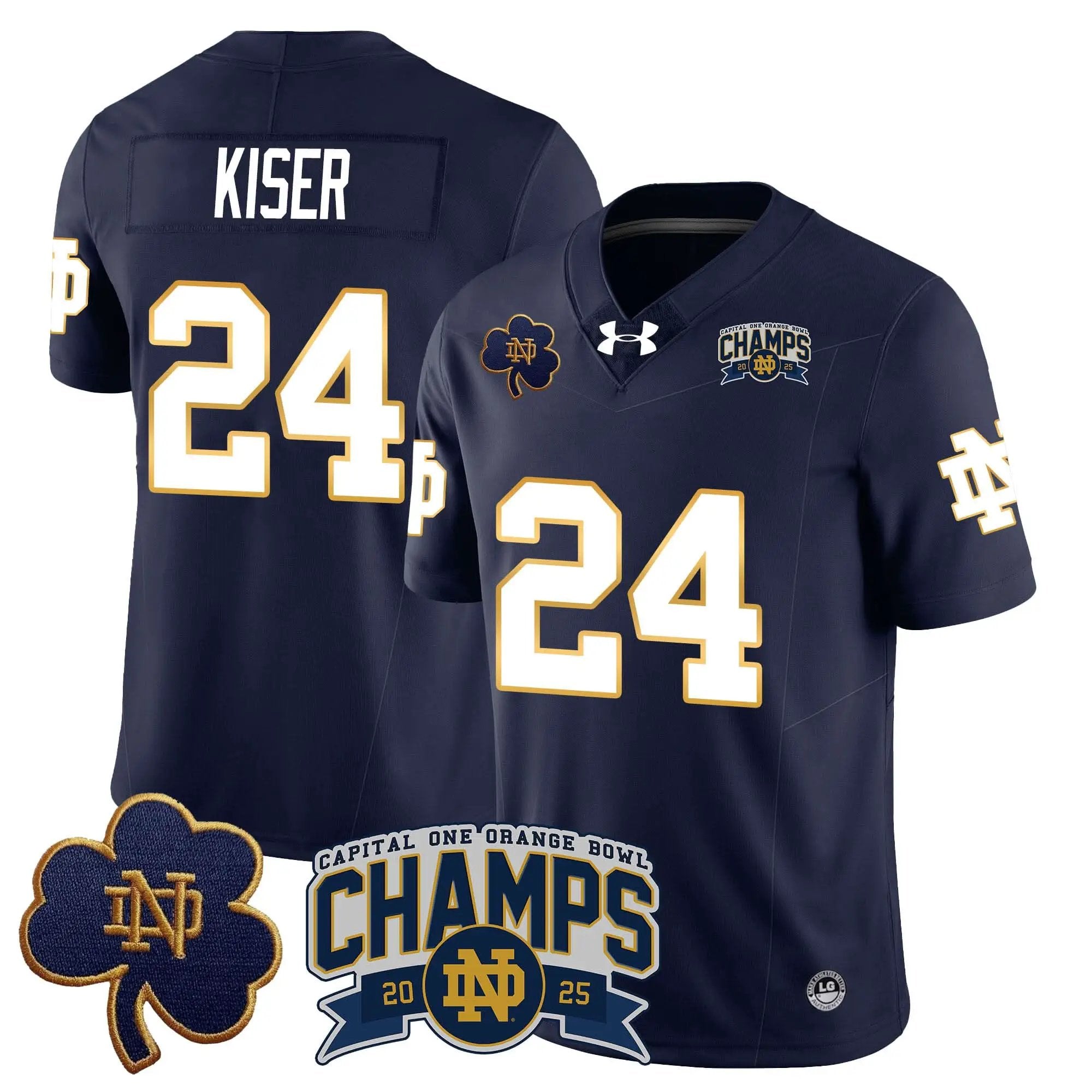 NDFI 2025 Orange Bowl Champions Jersey N6 by Notre Dame Fighting Irish