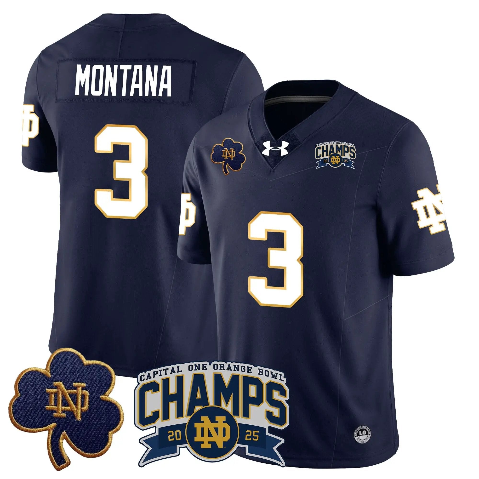 NDFI 2025 Orange Bowl Champions Jersey N6 by Notre Dame Fighting Irish