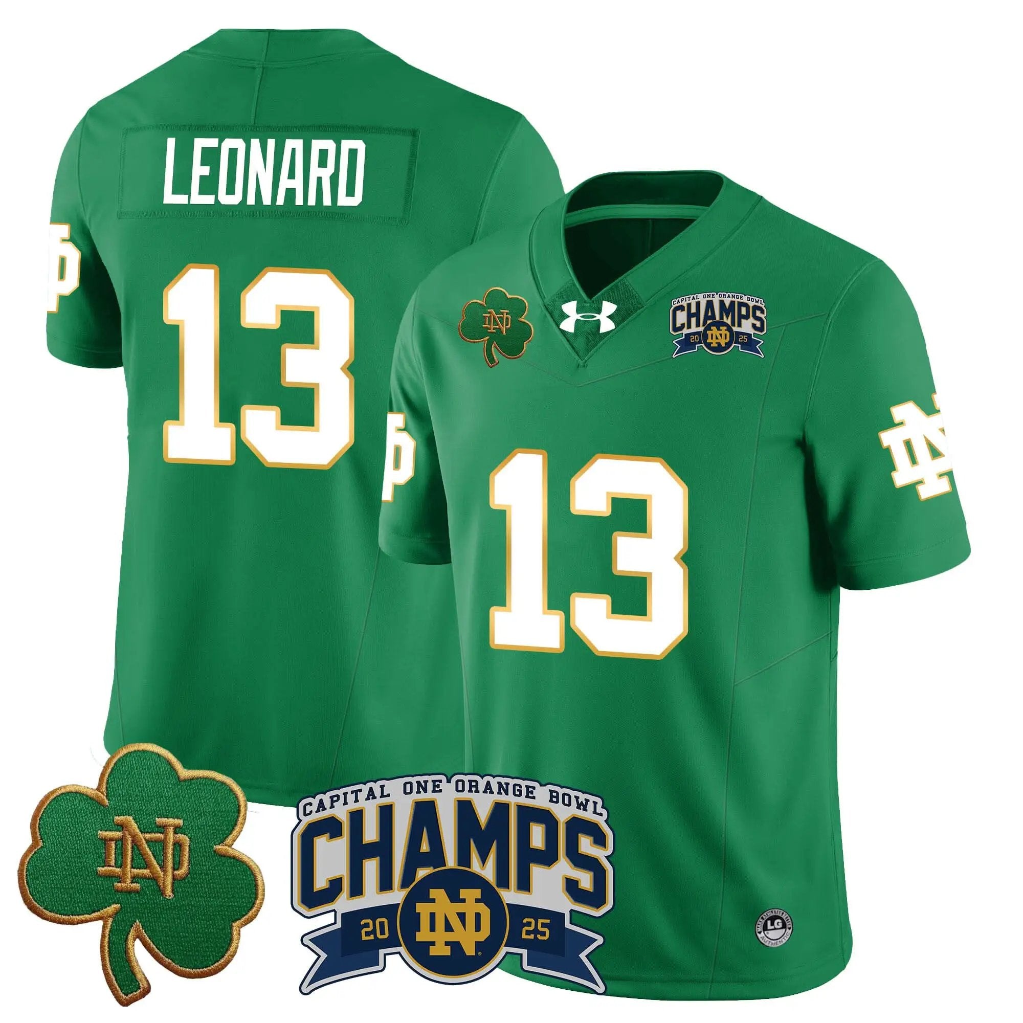 NDFI 2025 Orange Bowl Champions Jersey N6 by Notre Dame Fighting Irish