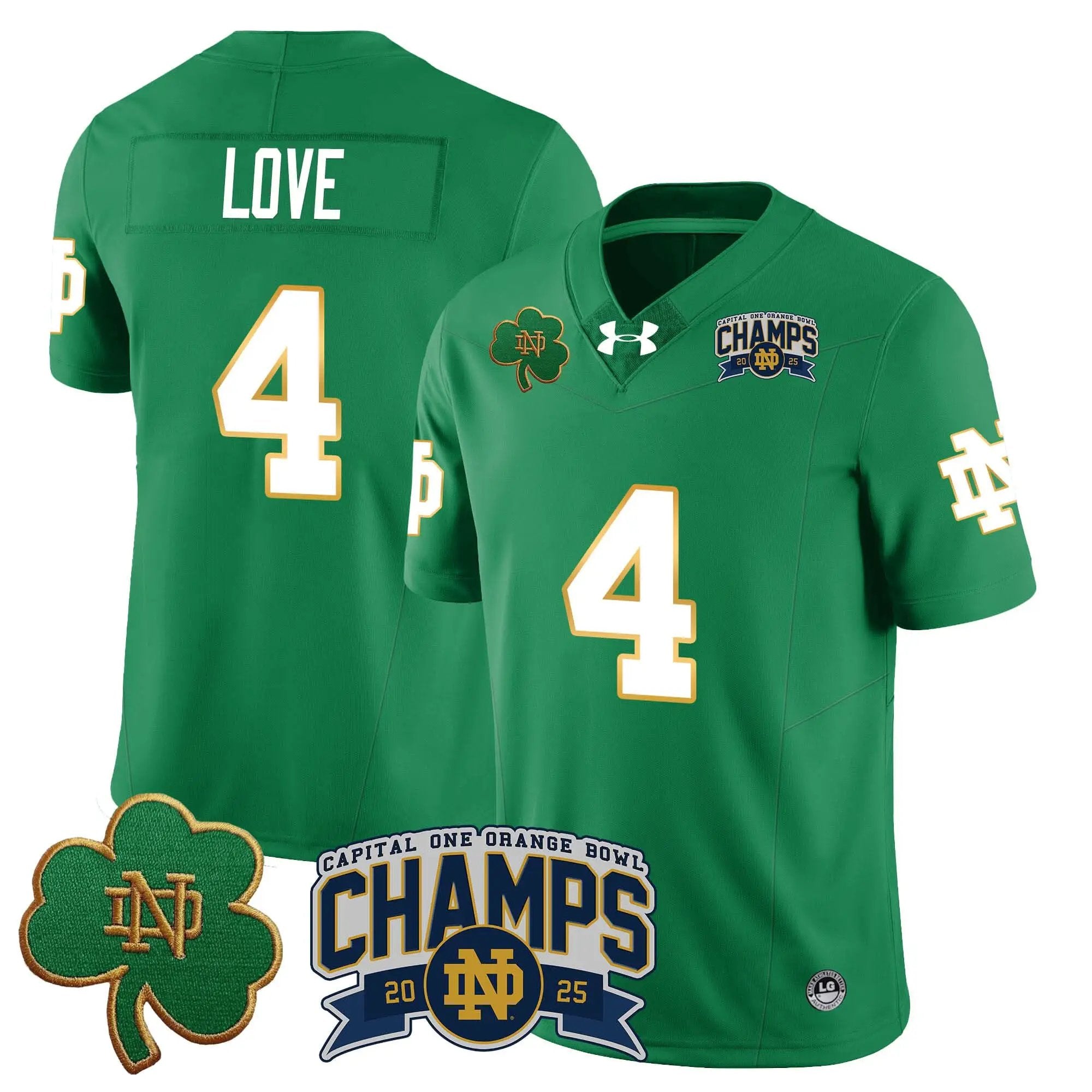 NDFI 2025 Orange Bowl Champions Jersey N6 by Notre Dame Fighting Irish