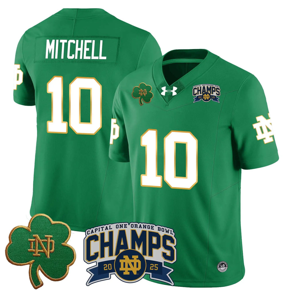 NDFI 2025 Orange Bowl Champions Jersey N6 by Notre Dame Fighting Irish