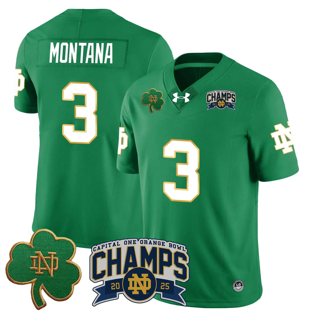 NDFI 2025 Orange Bowl Champions Jersey N6 by Notre Dame Fighting Irish