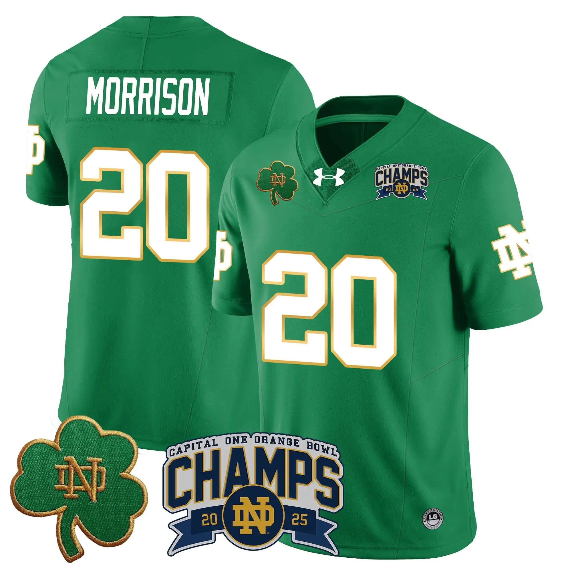 NDFI 2025 Orange Bowl Champions Jersey N6 by Notre Dame Fighting Irish