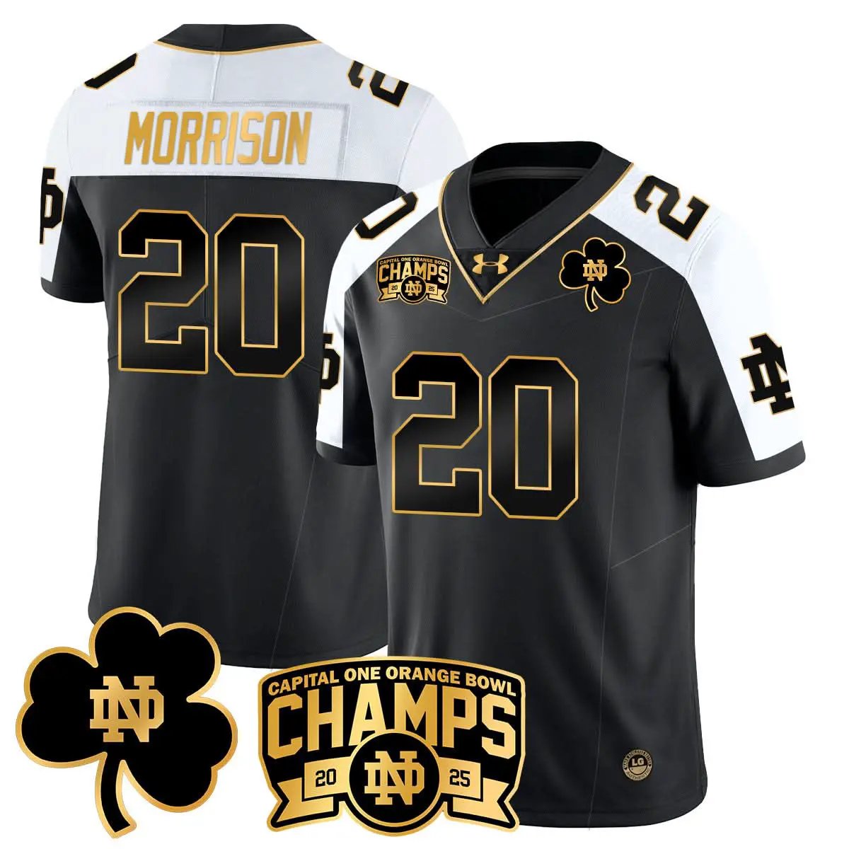NDFI 2025 Orange Bowl Champions Jersey N6 by Notre Dame Fighting Irish
