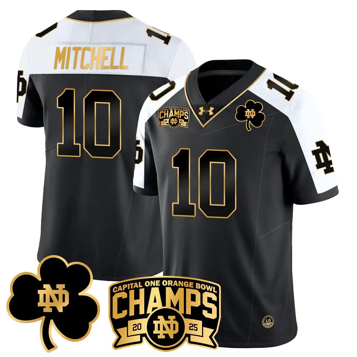 NDFI 2025 Orange Bowl Champions Jersey N6 by Notre Dame Fighting Irish