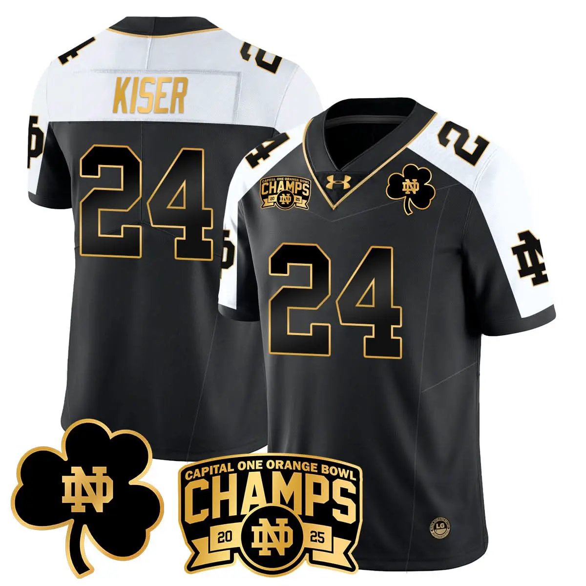 NDFI 2025 Orange Bowl Champions Jersey N6 by Notre Dame Fighting Irish