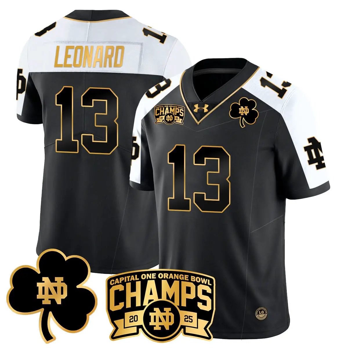NDFI 2025 Orange Bowl Champions Jersey N6 by Notre Dame Fighting Irish