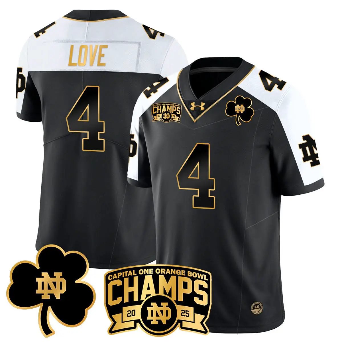 NDFI 2025 Orange Bowl Champions Jersey N6 by Notre Dame Fighting Irish