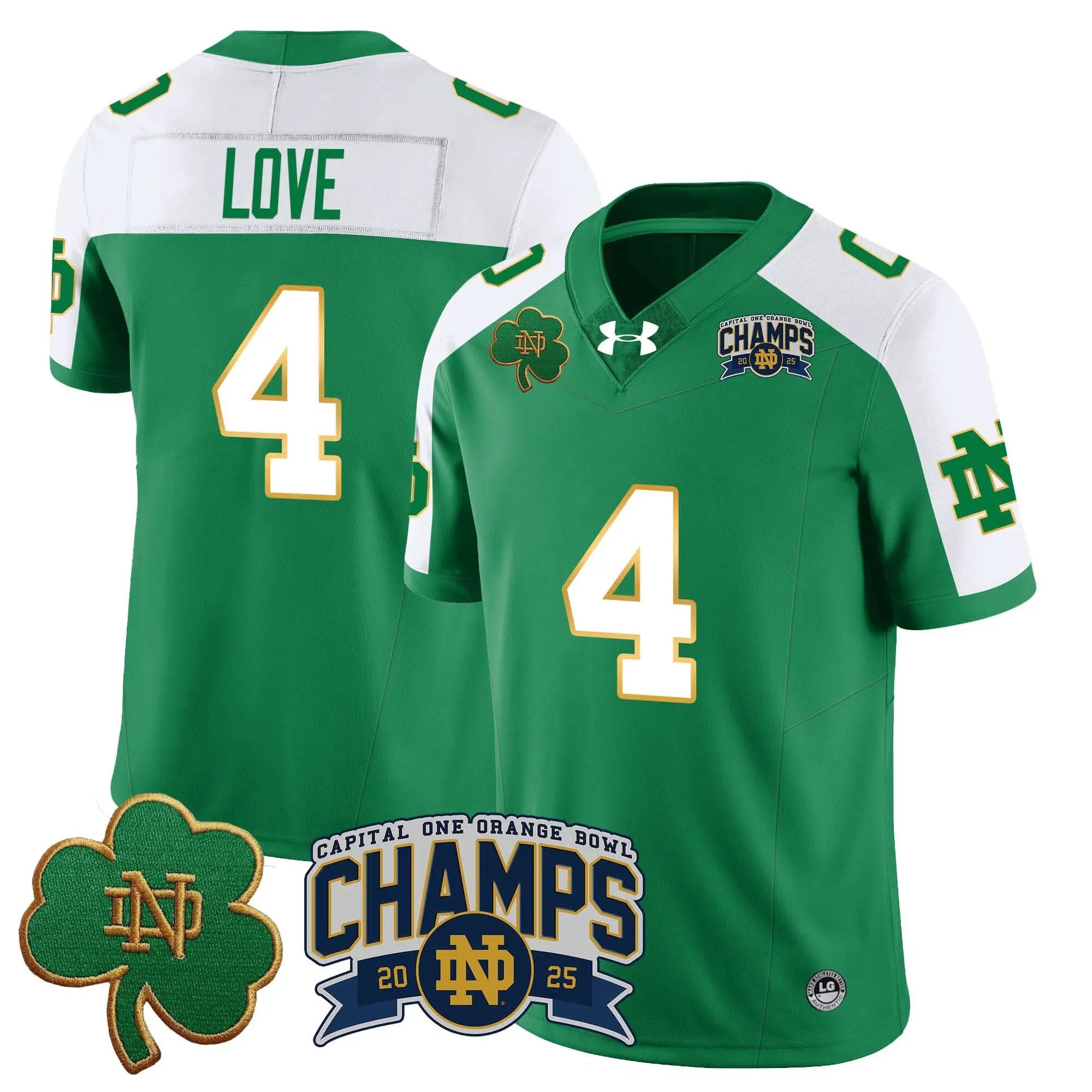NDFI 2025 Orange Bowl Champions Jersey N6 by Notre Dame Fighting Irish