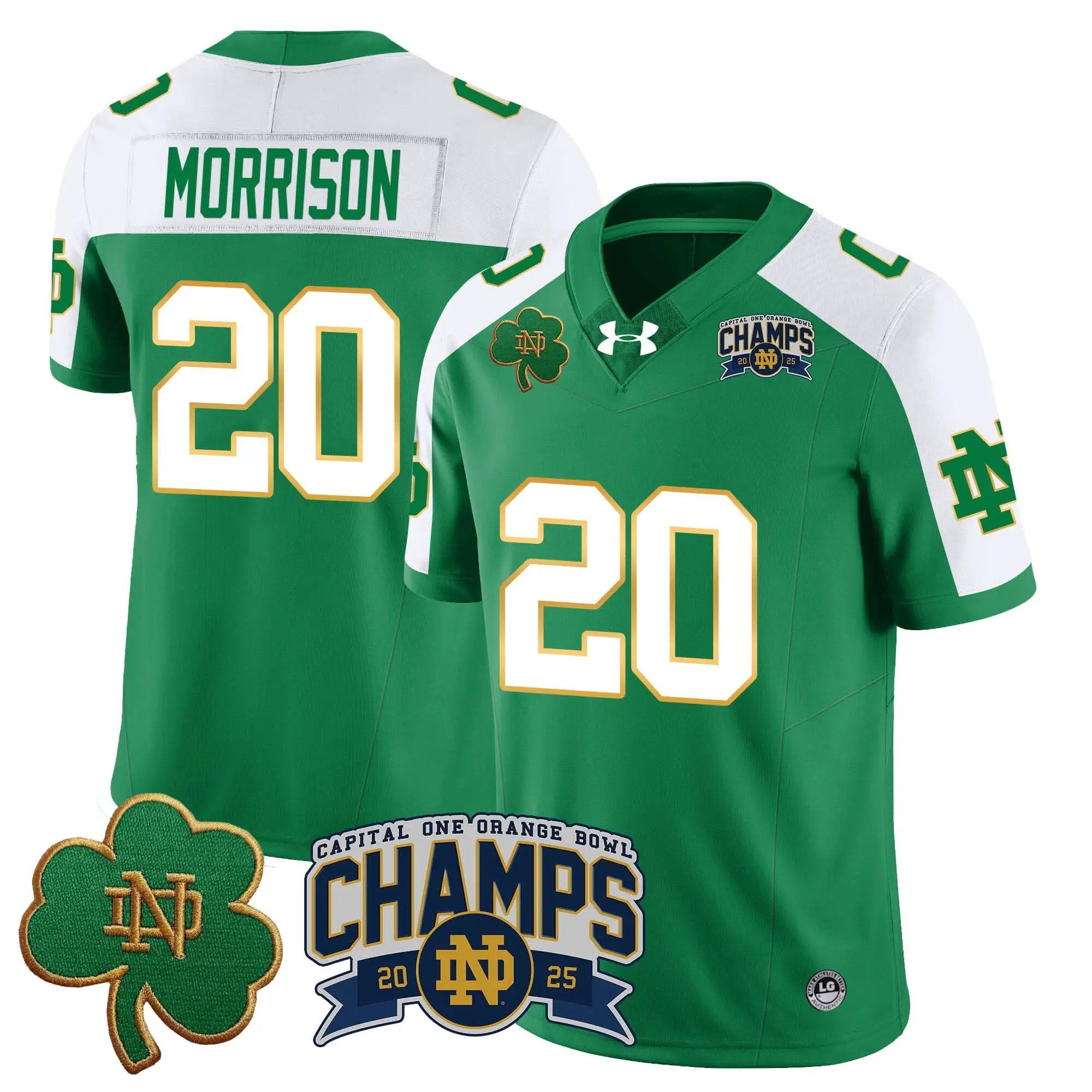 NDFI 2025 Orange Bowl Champions Jersey N6 by Notre Dame Fighting Irish